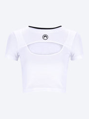 Moon logo ribbed cut-out t-shirt ref: