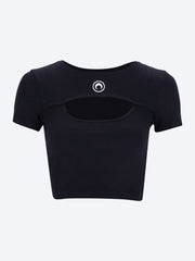 Moon logo ribbed cut-out t-shirt ref: