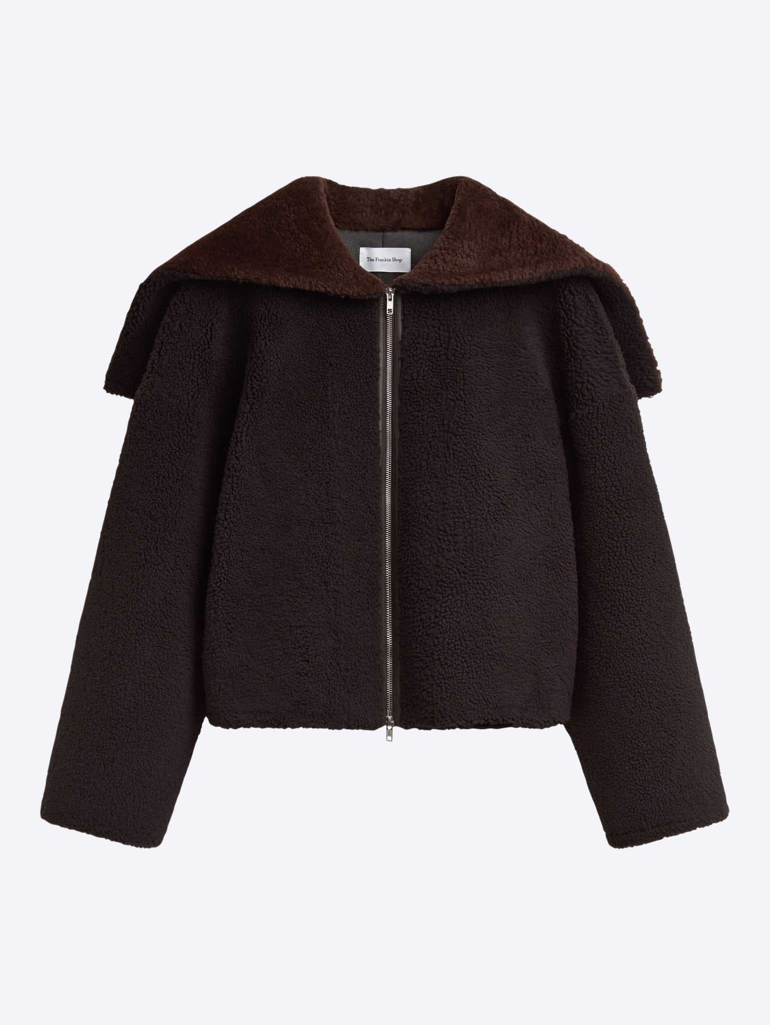 Nera-Lammfell-Kapuzenjacke mit Reißverschluss 1