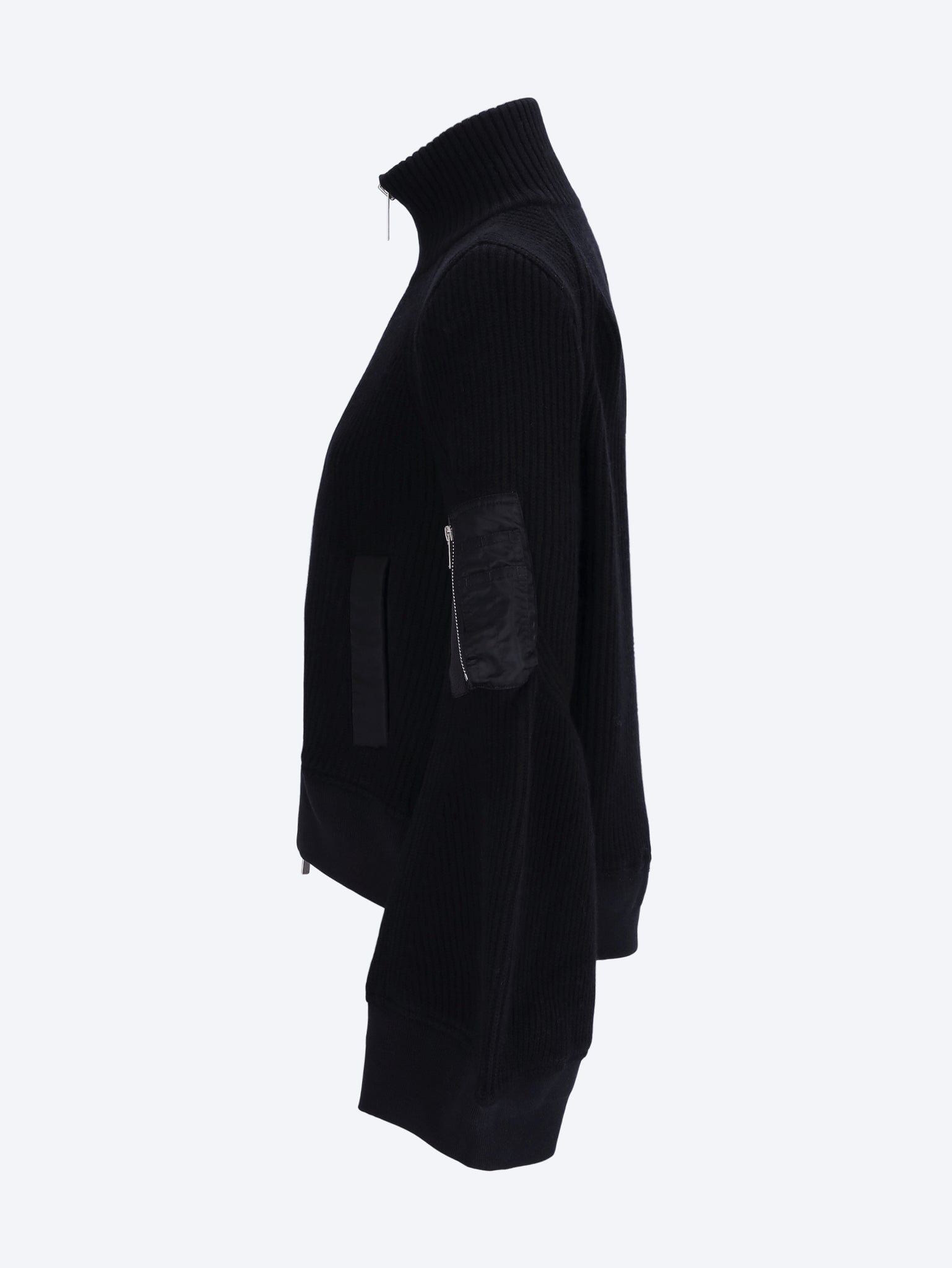 Blousonjacke aus Nylon-Twill x Wollstrick 2