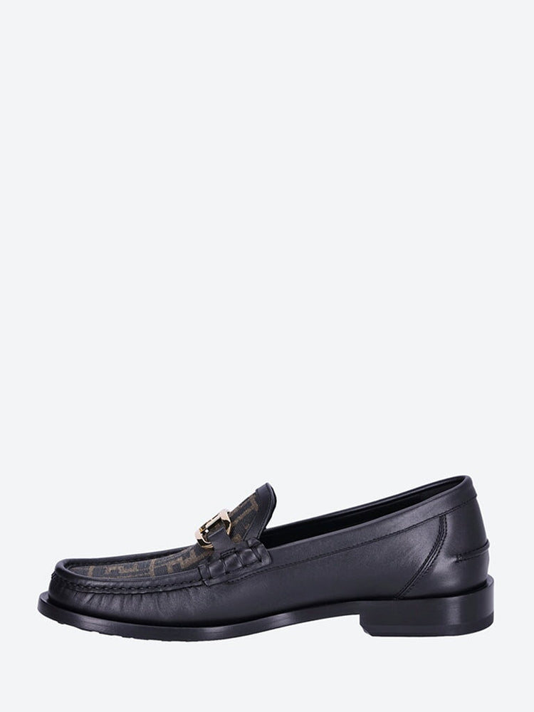 Olock ff jacquard leather loafers 4