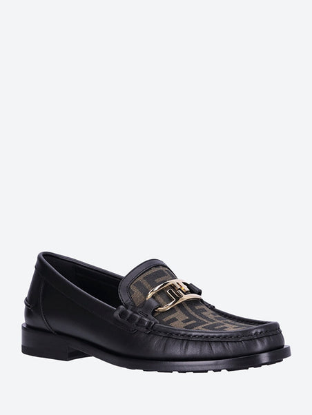 Olock ff jacquard leather loafers