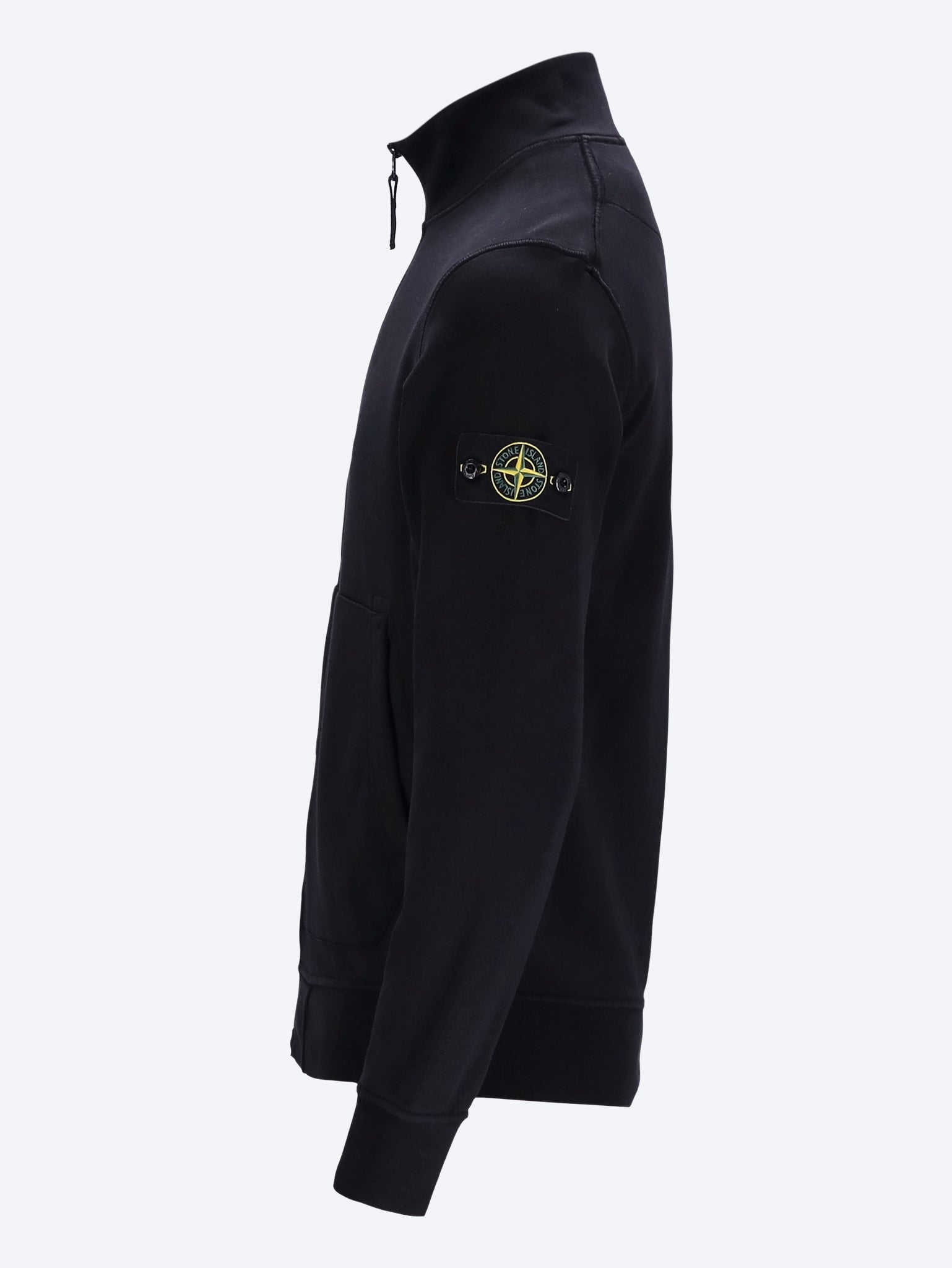 Stückgefärbter Cardigan aus Bio-Baumwollfleece mit Reißverschluss 2