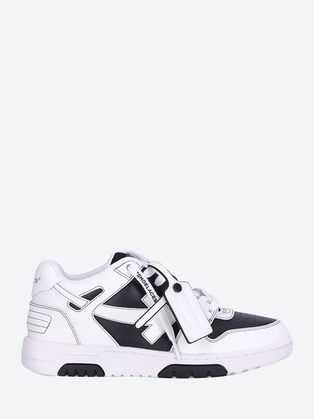 Out of office black and white calfskin sneakers
