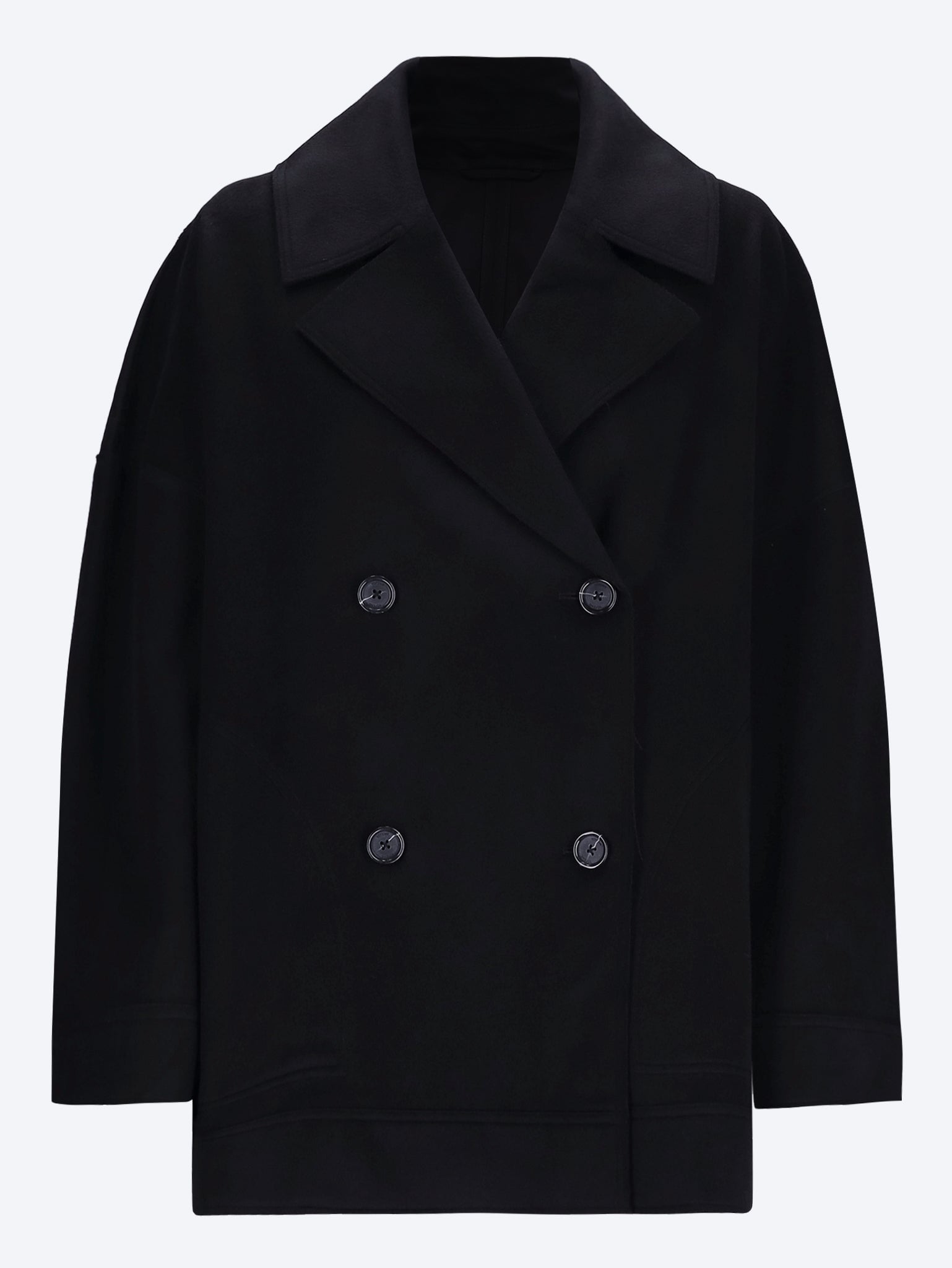 Veste en laine en double surdimensionnée 1
