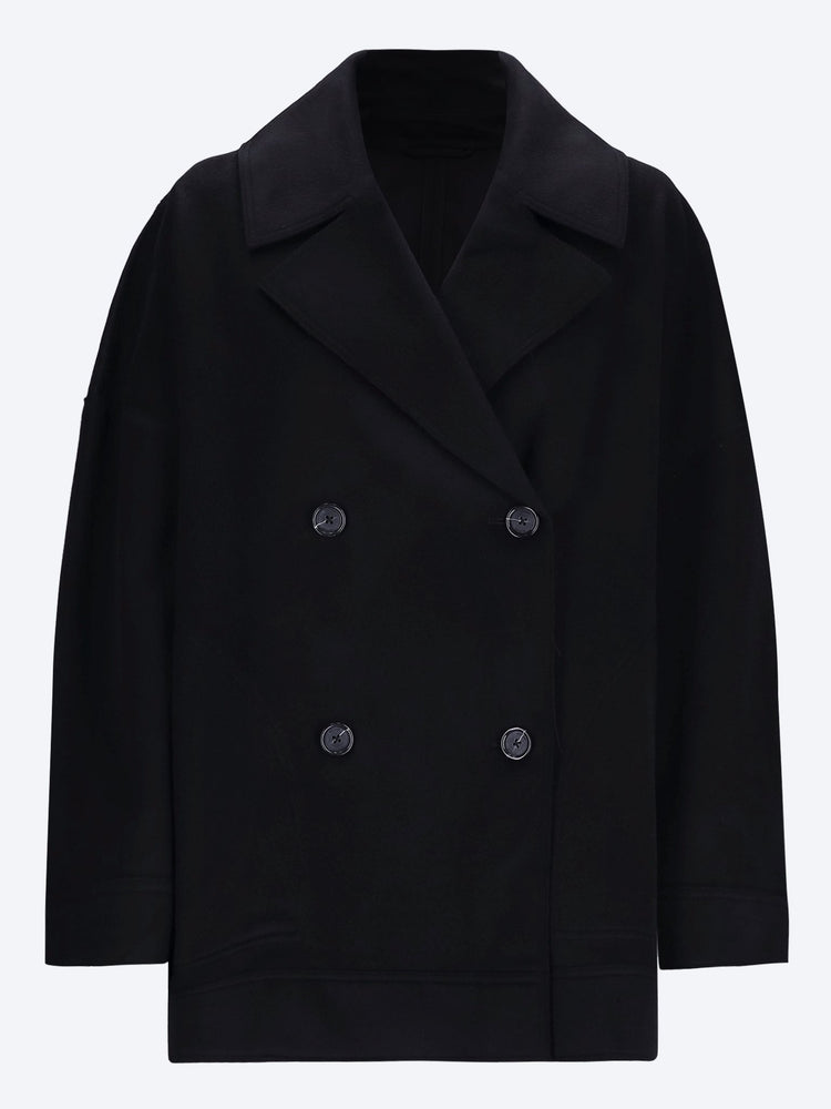 Veste en laine en double surdimensionnée 1