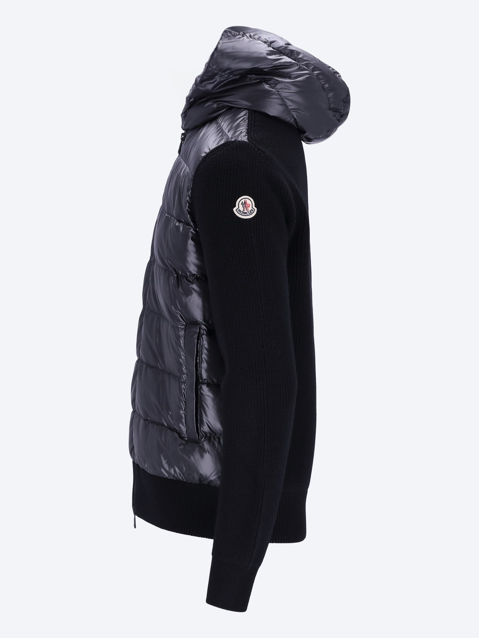 Padded wool zip-up hoodie 2