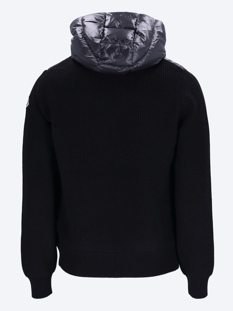 Padded wool zip-up hoodie 3