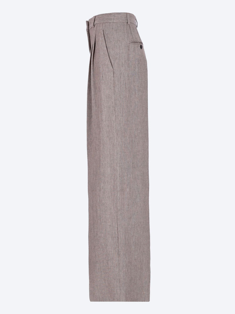 Pants summer linen chevron 2