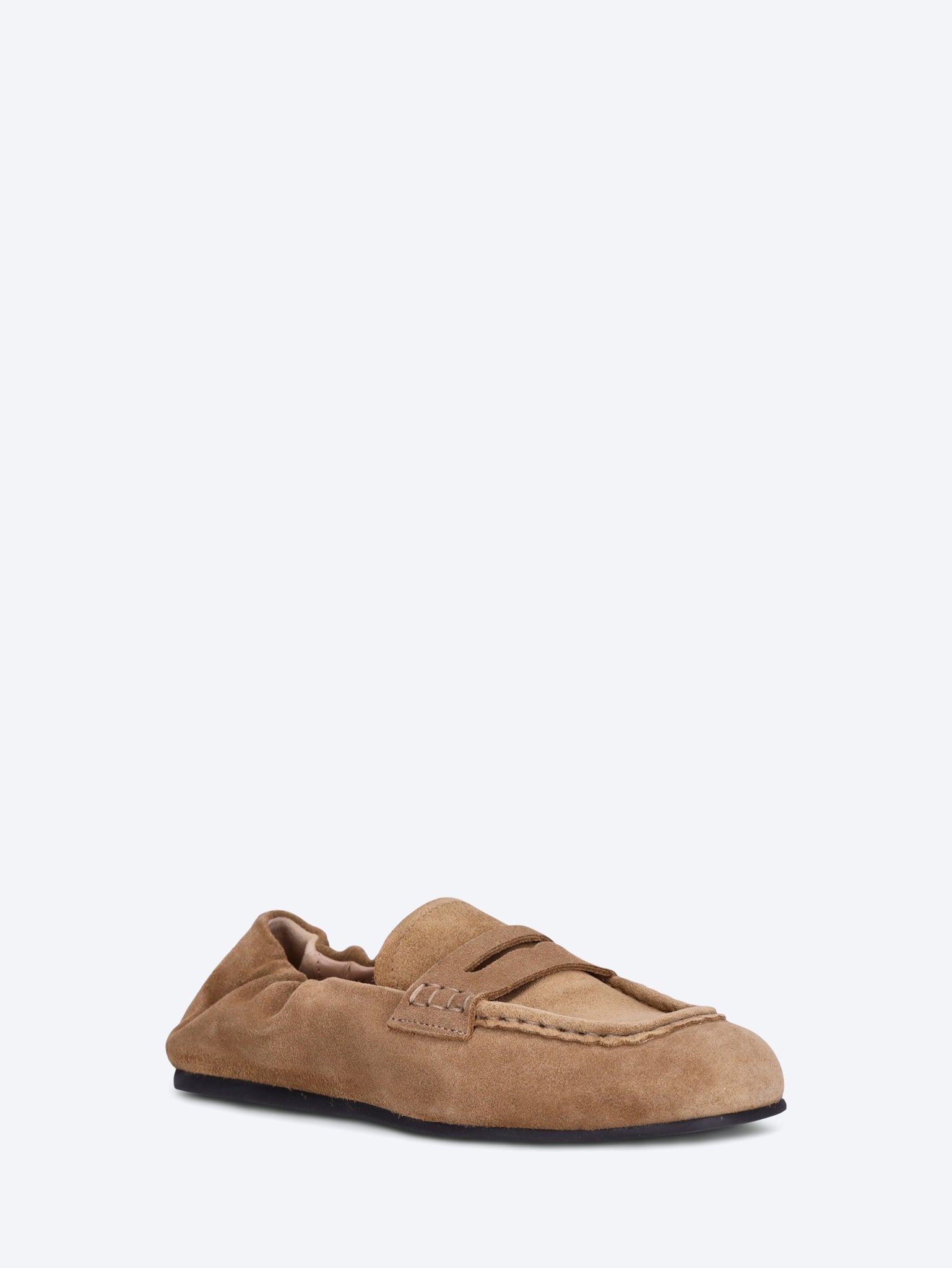 Penny square suede loafers 2