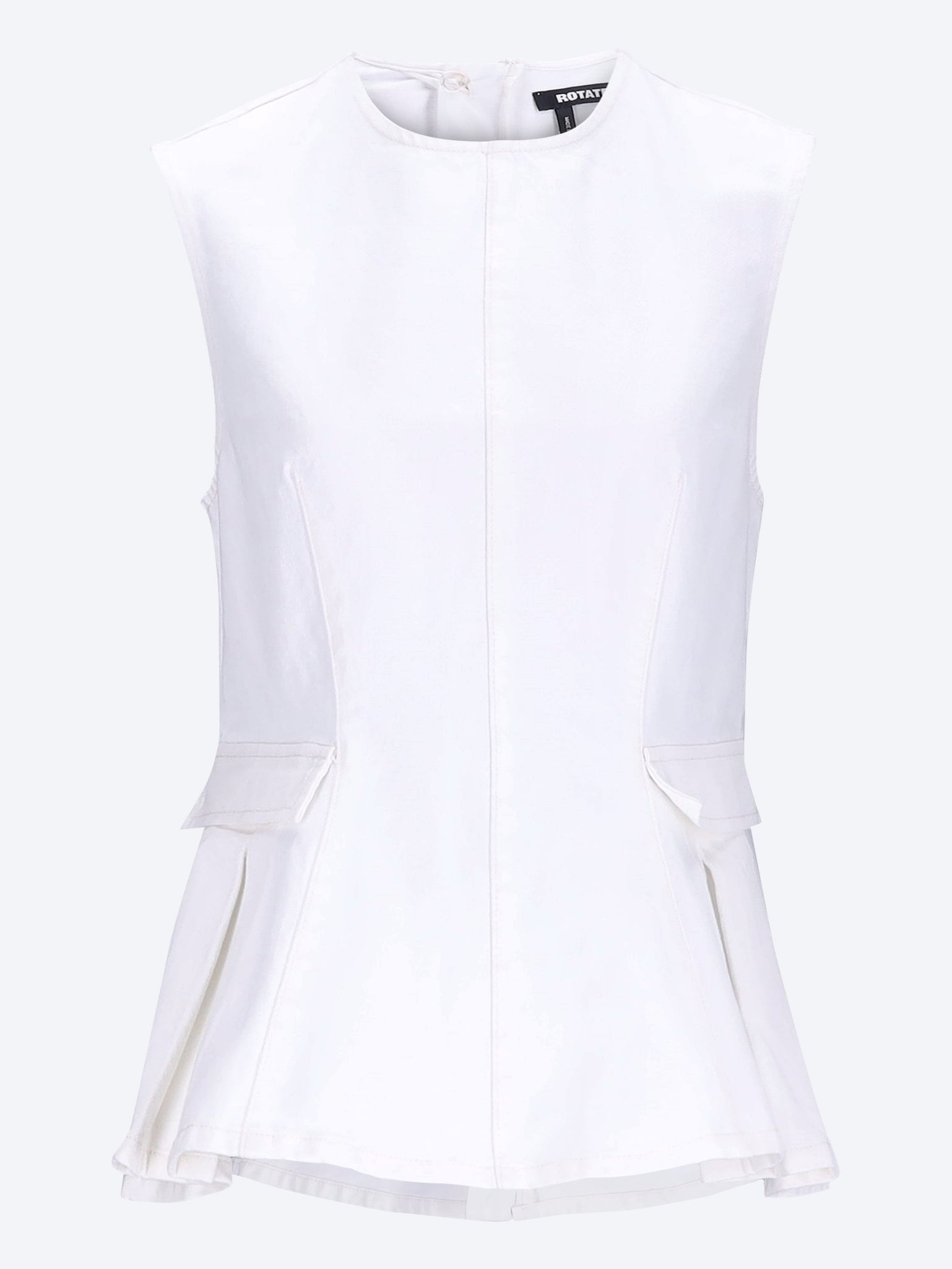 Peplum denim top 1