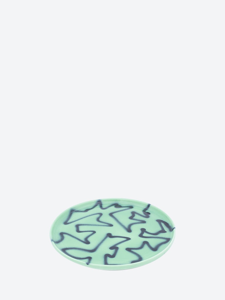 Plate m green pizza 1