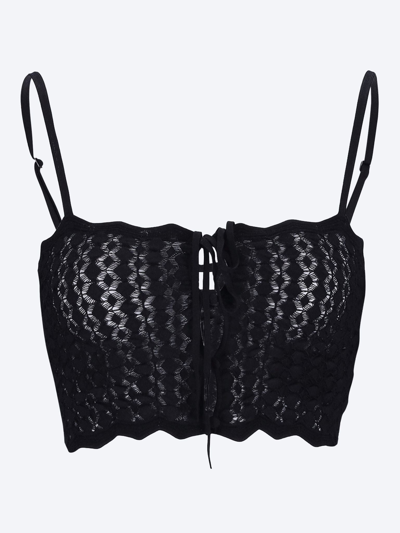 Crop top in pointelle knit 1