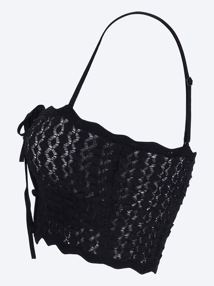 Crop top in pointelle knit 2