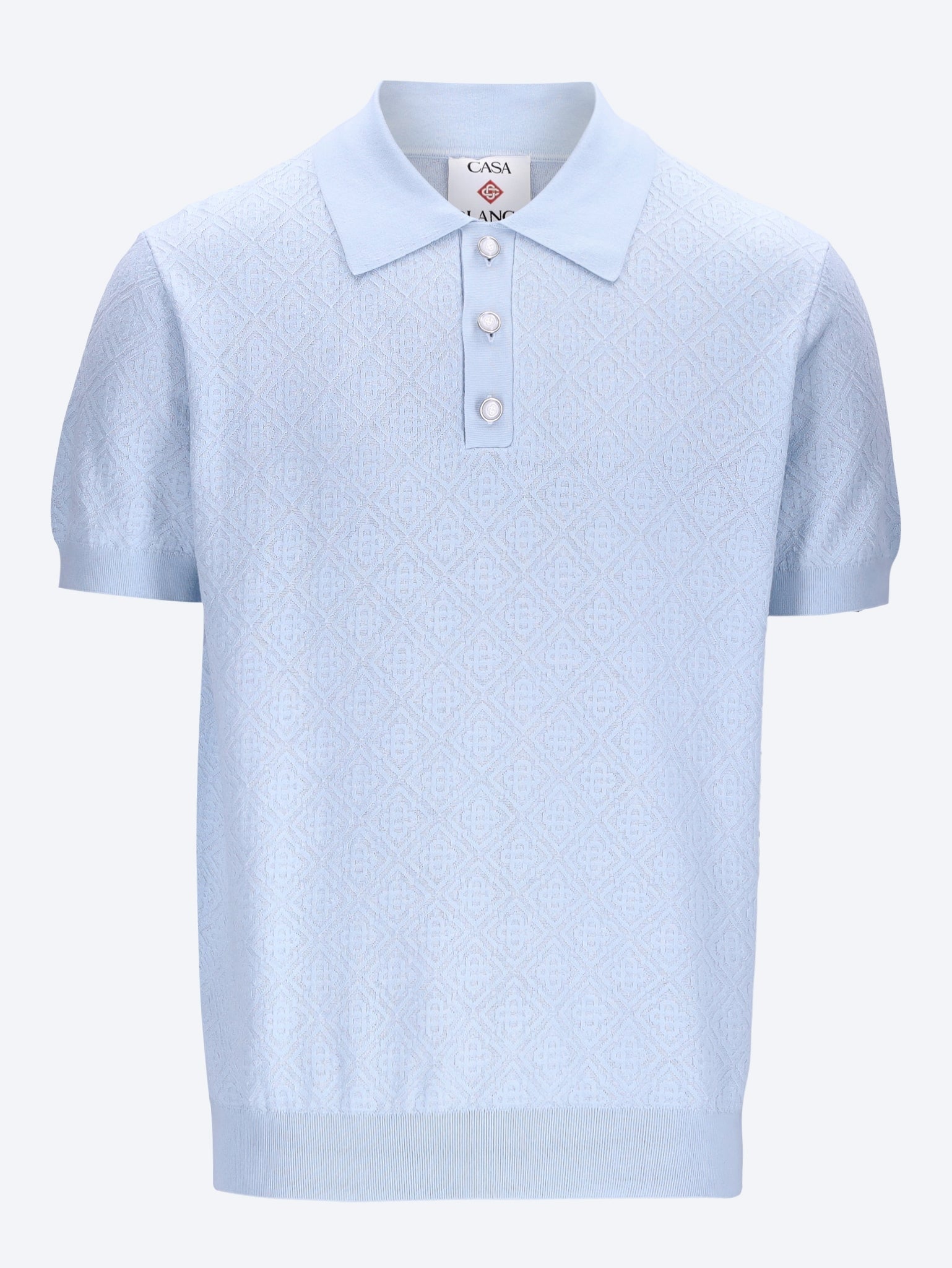 Pointelle monogram polo 1