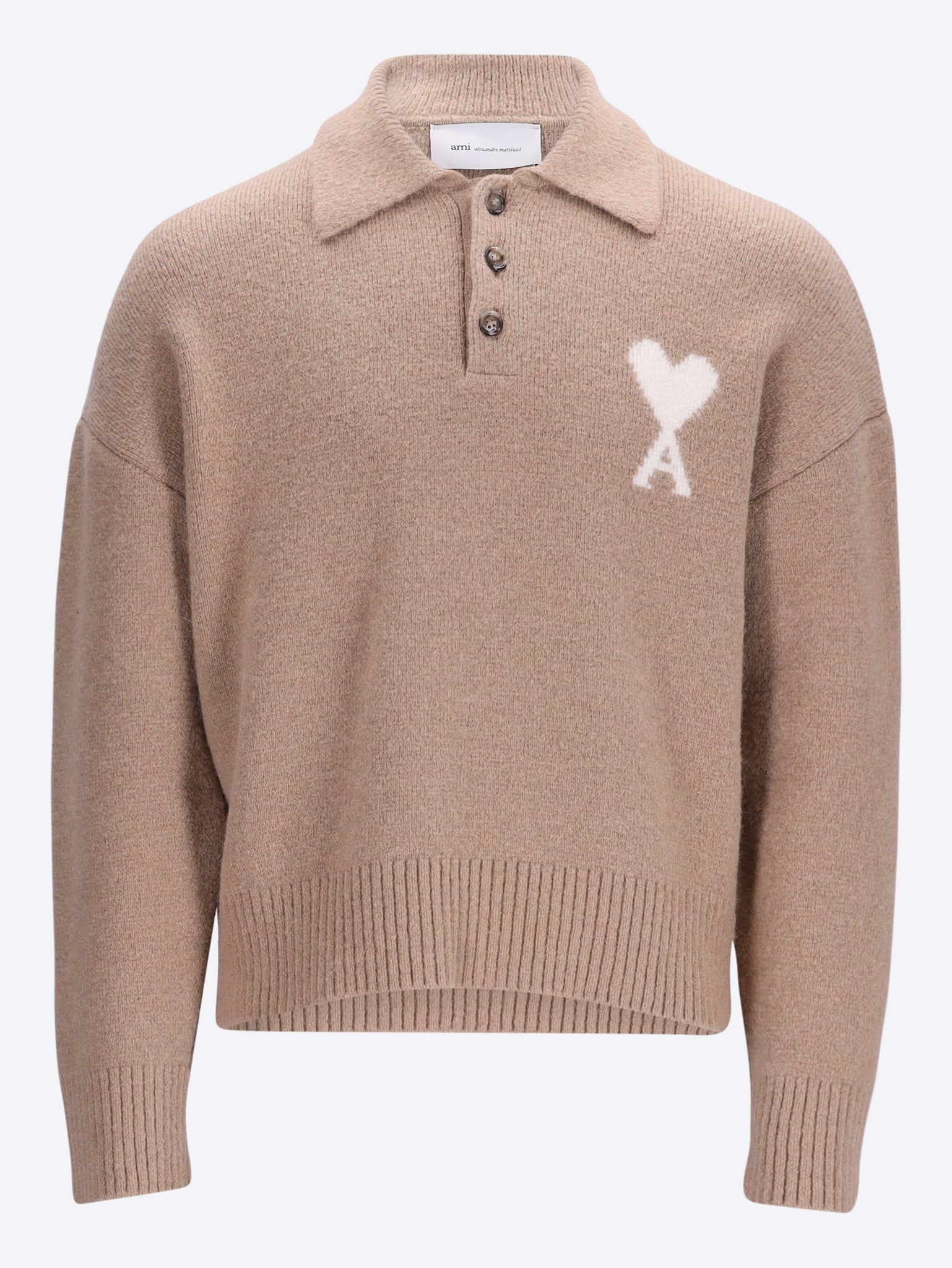 Polo sweater with ami de coeur 1
