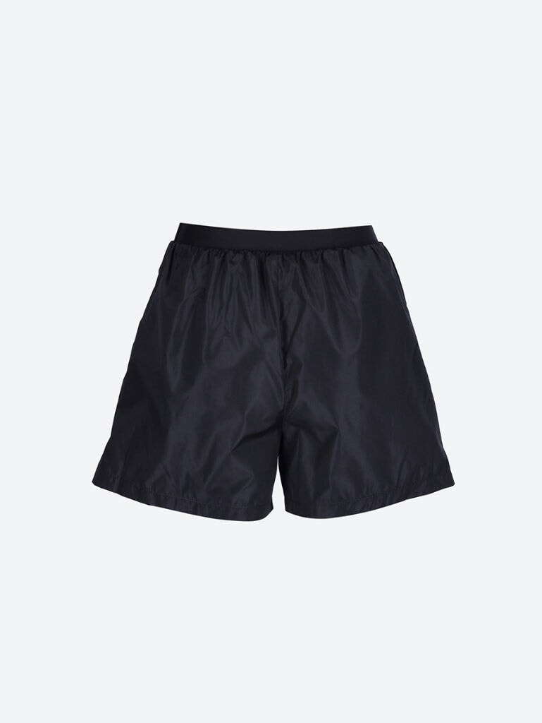 Technical silk shorts with printed logo 3