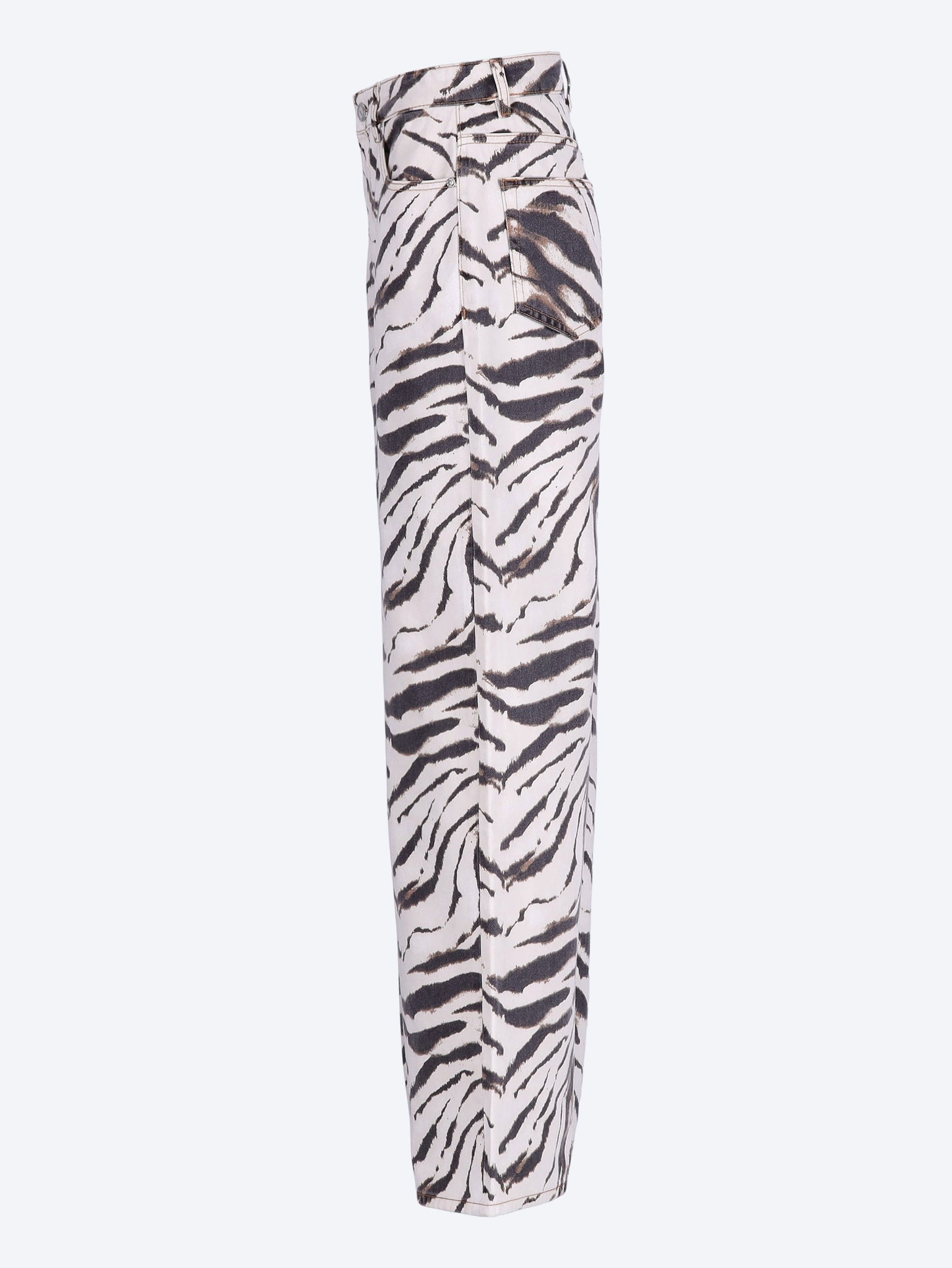Print denim lari jeans 2