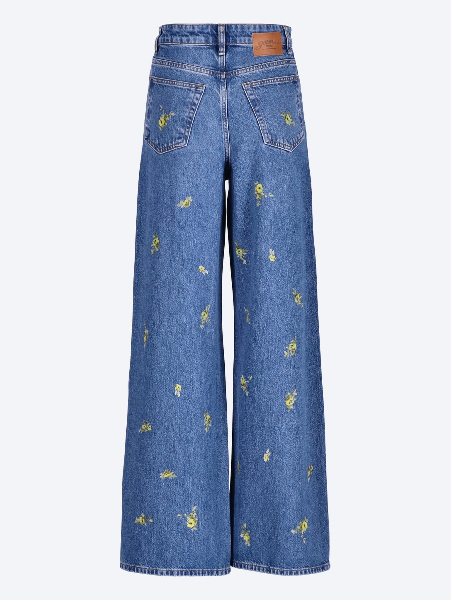Printed flower denim lari jeans 3
