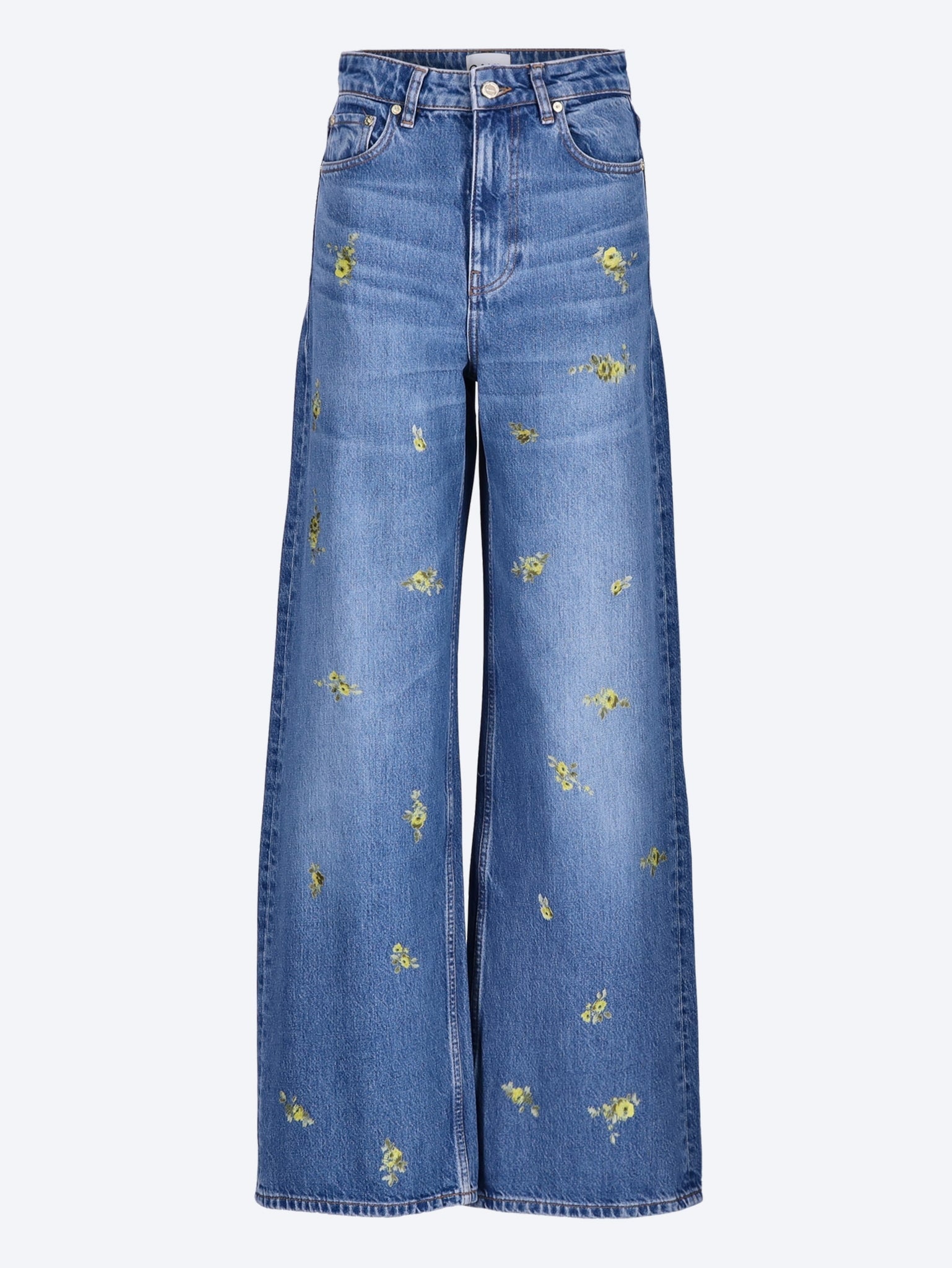 Printed flower denim lari jeans 1
