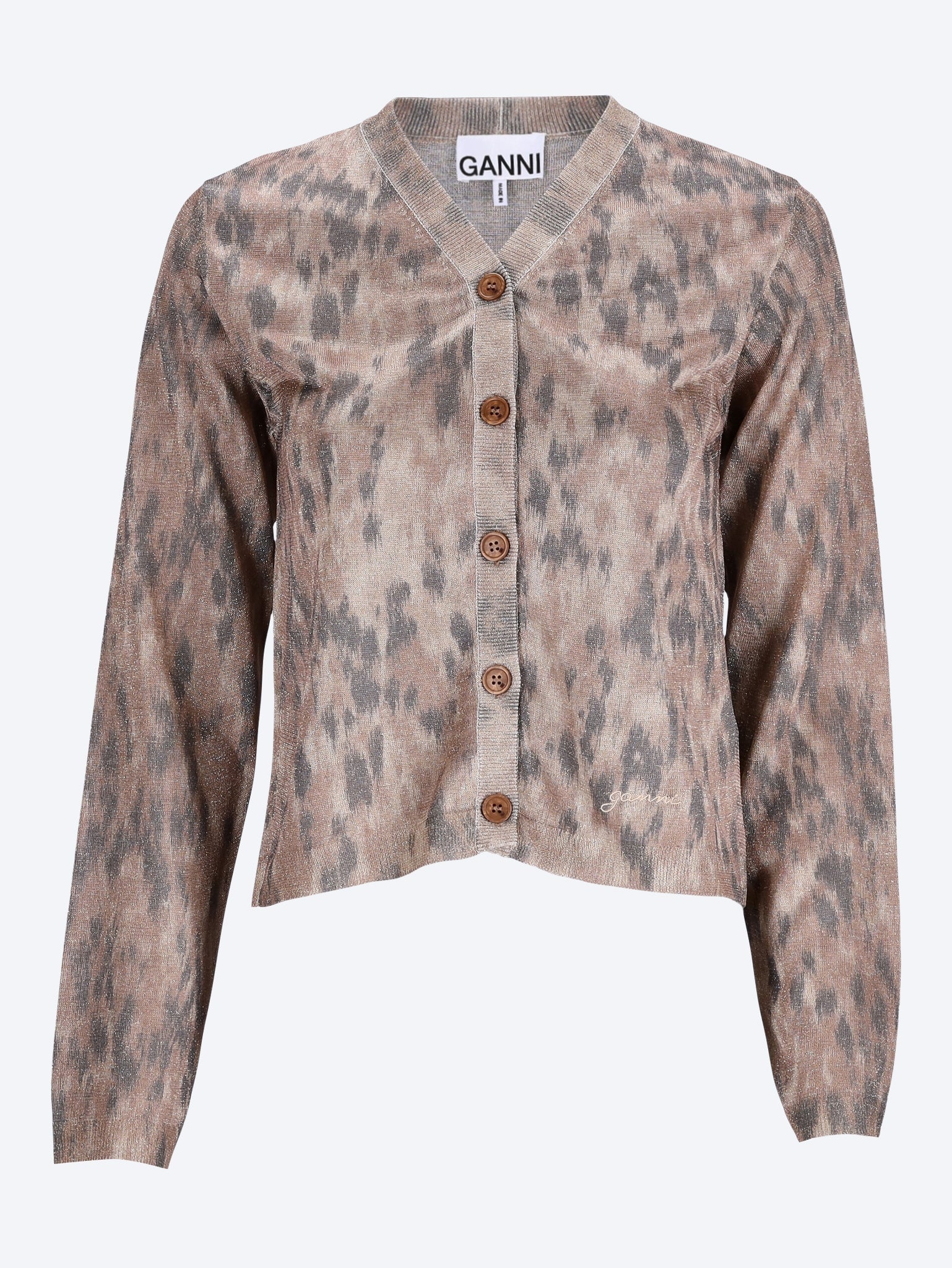 Bedruckter Metallic-Cardigan 1