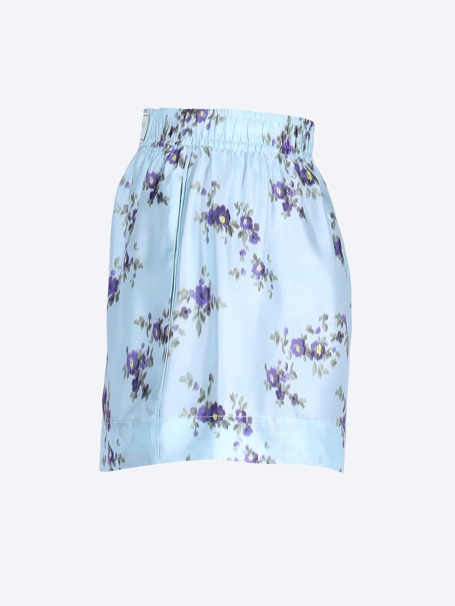 Printed silk twill elasticated shorts 2