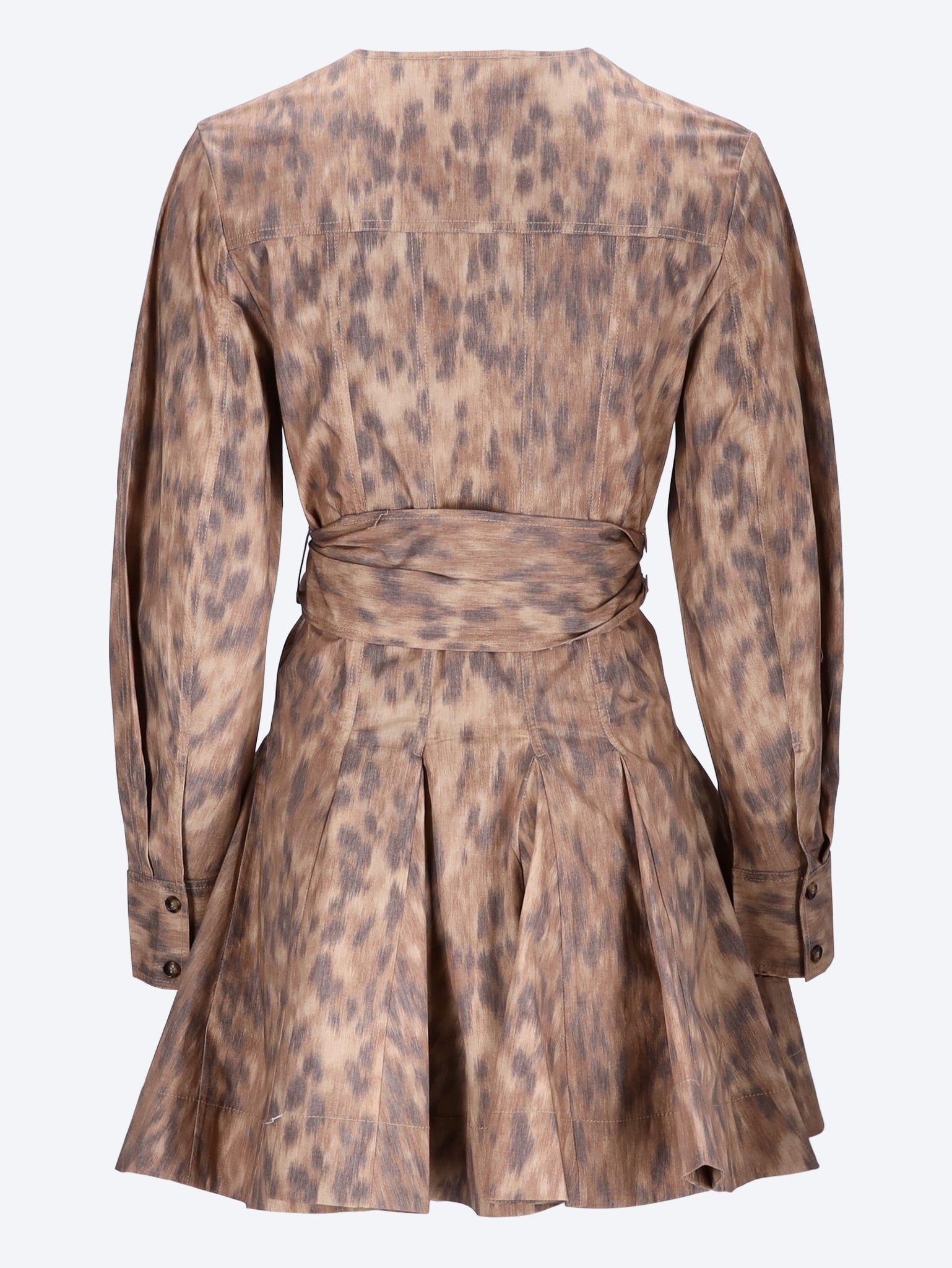 Printed stretch cotton mini shirt dress 3