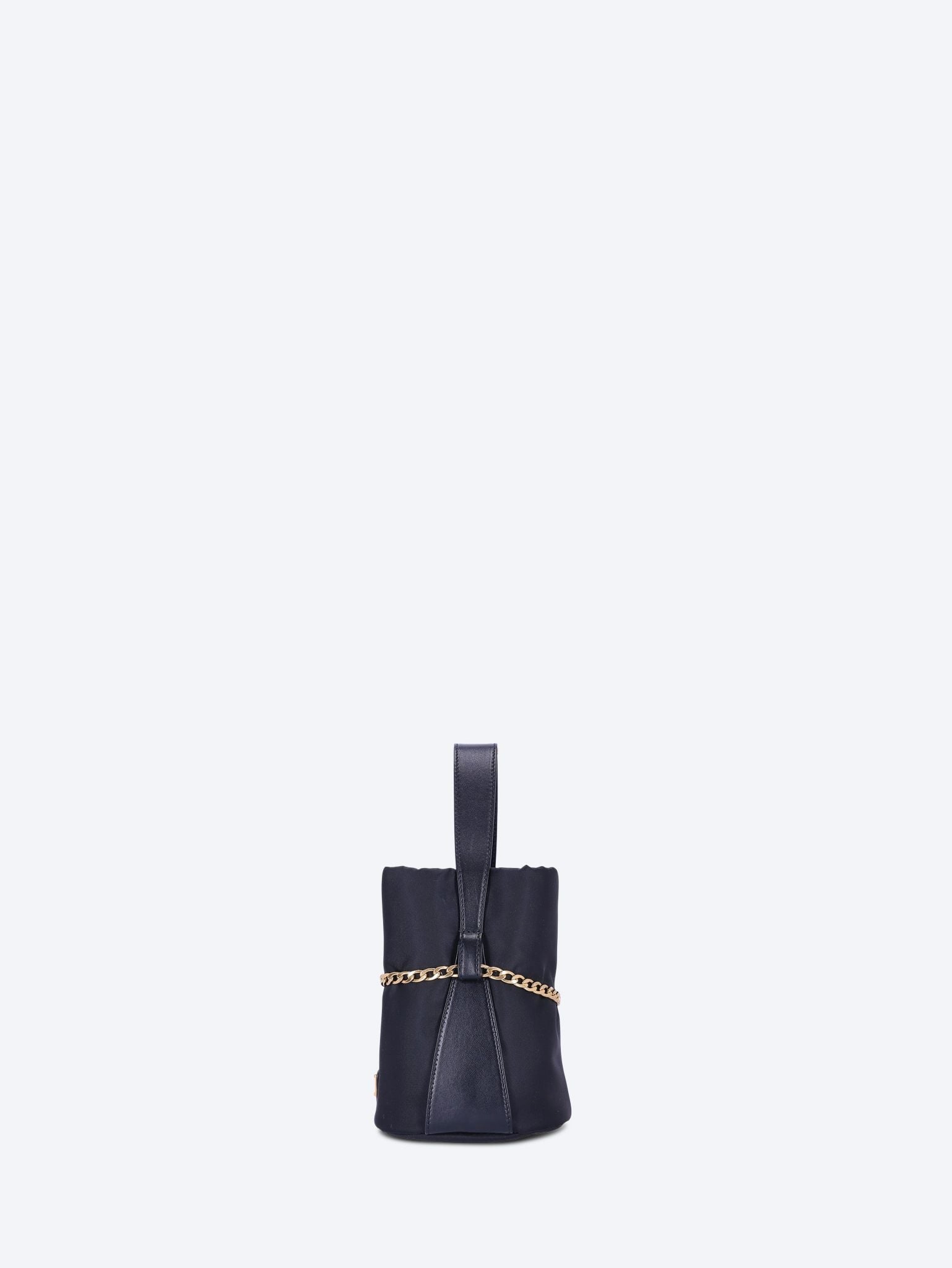 Re-nylon leather mini bucket bag 3