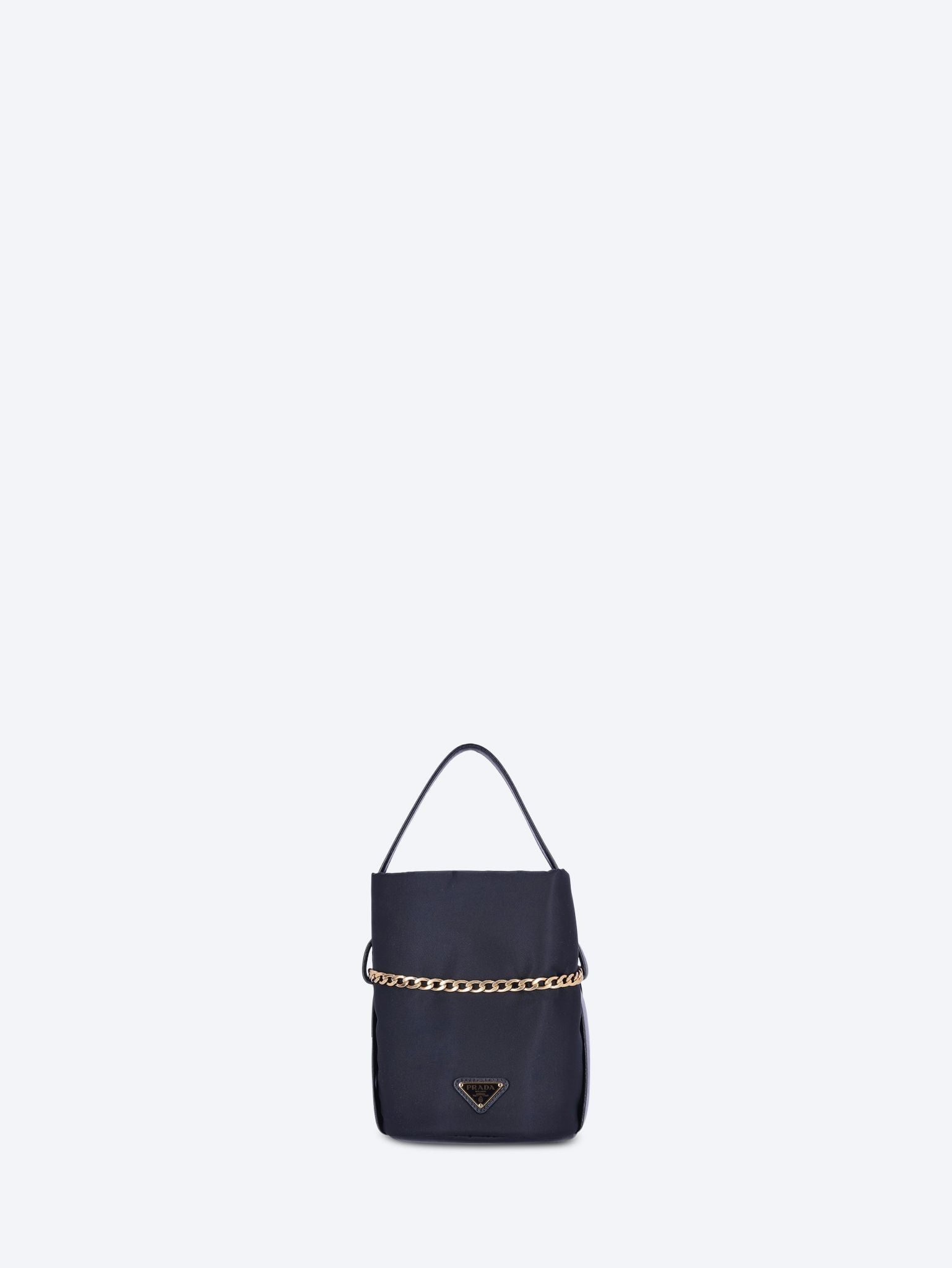 Re-nylon leather mini bucket bag 4