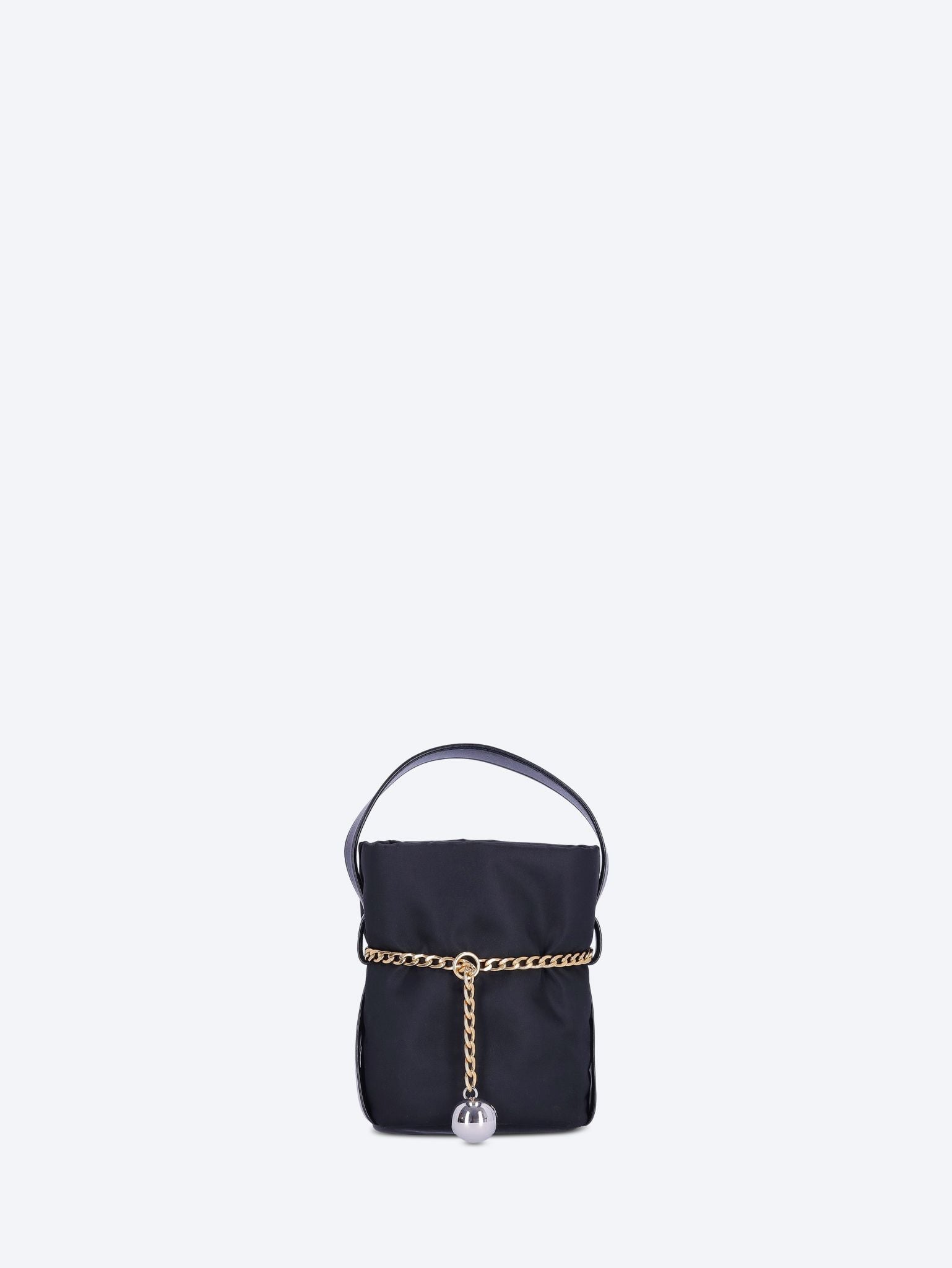 Re-nylon leather mini bucket bag 1