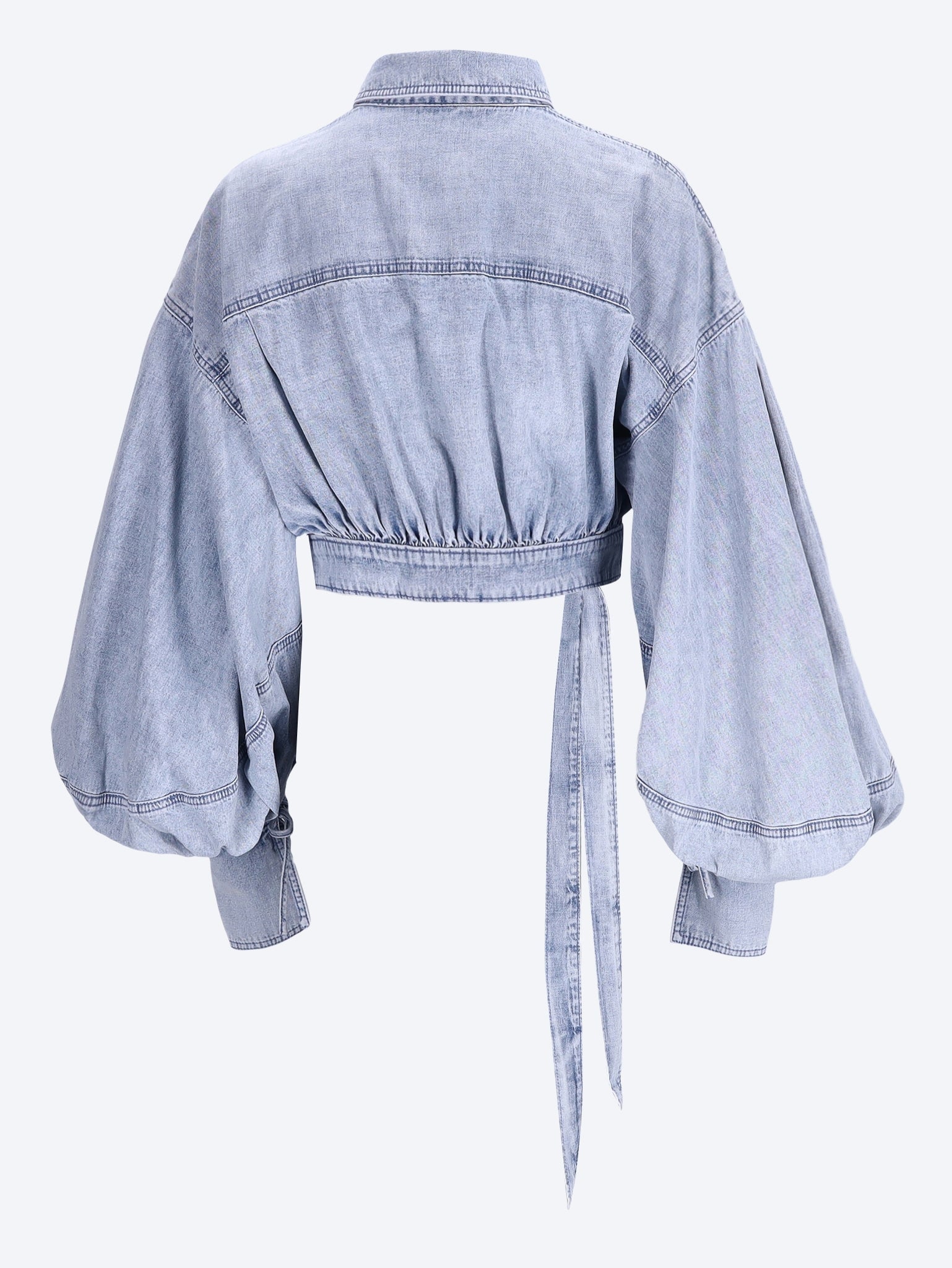 Rebellion denim wrap blouse 3