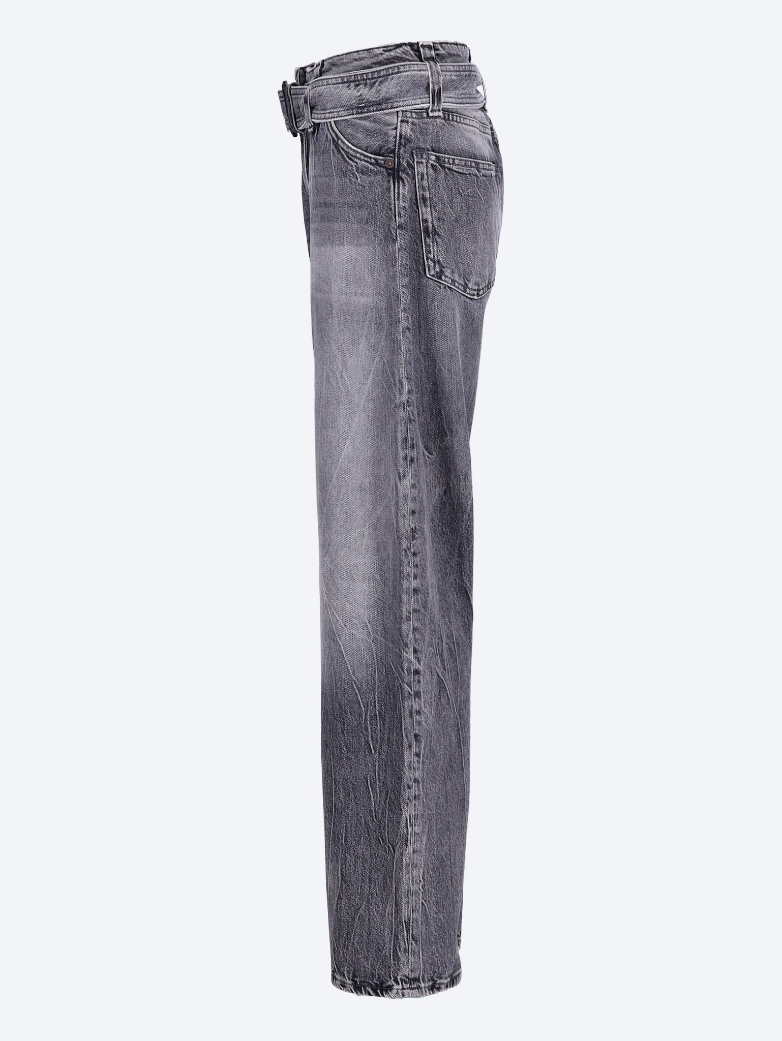 Relaxed fit belted jeans 2