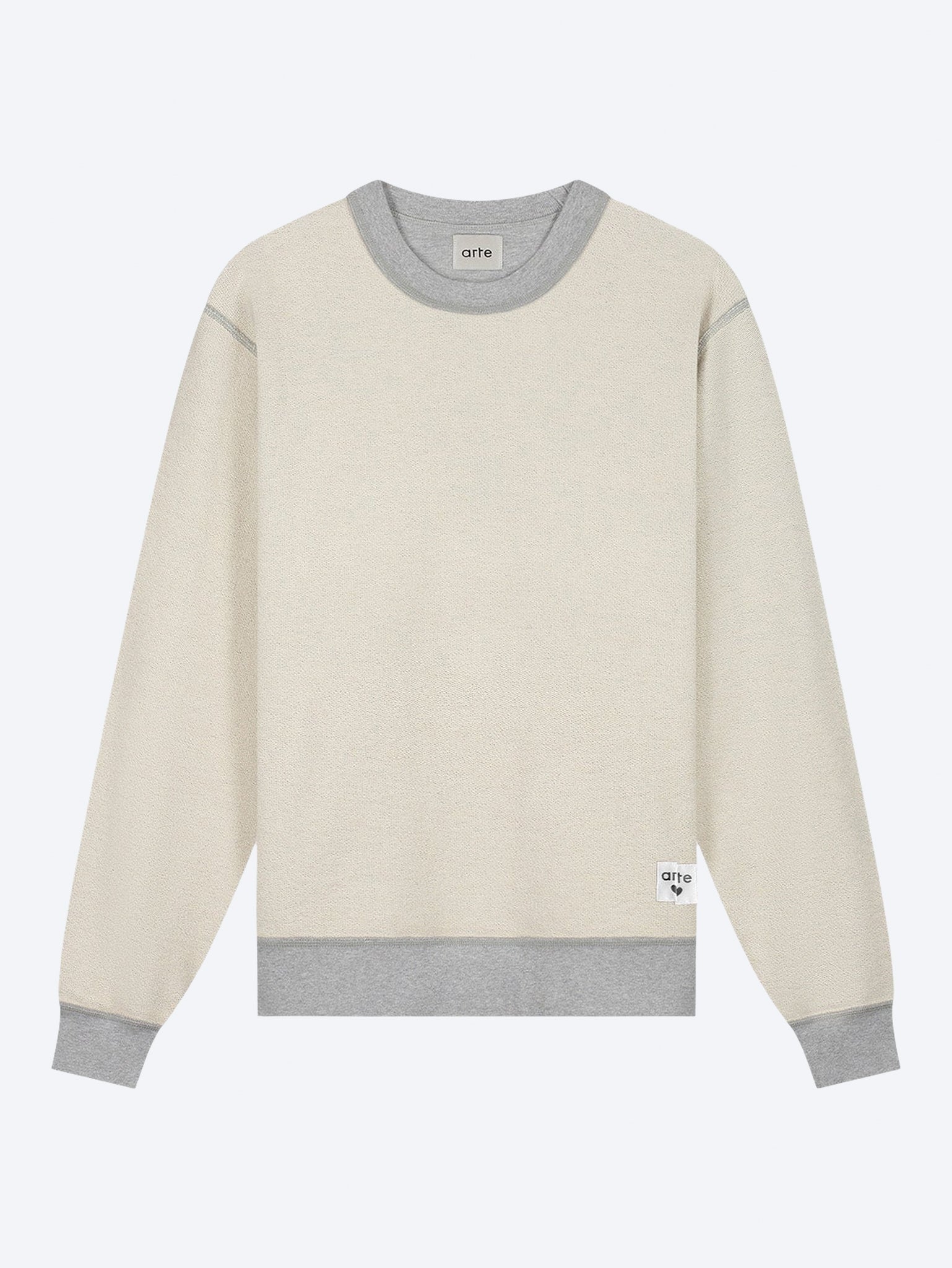 Reversible label crewneck sweater 1