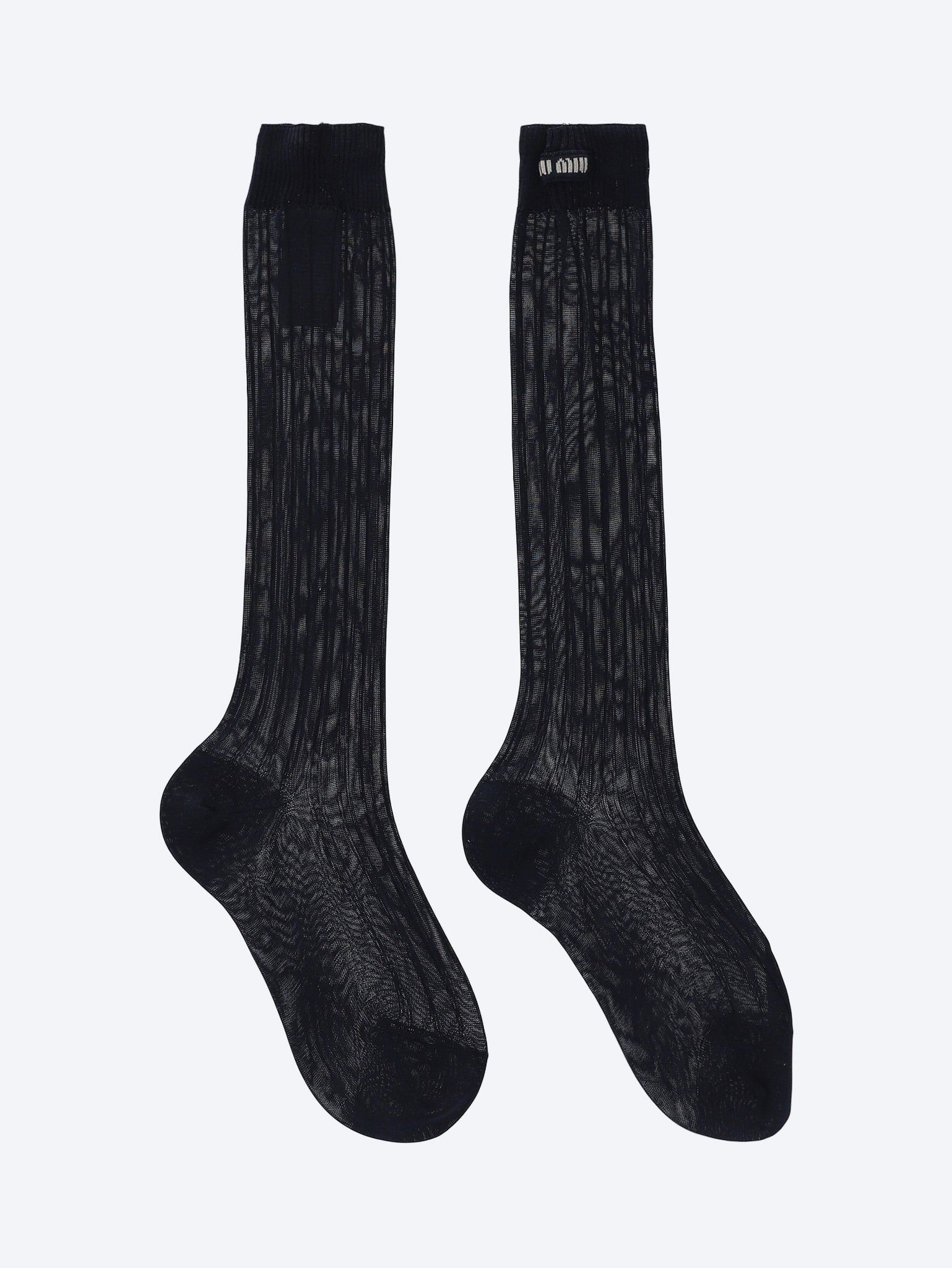 Chaussettes en soie côtelée 2