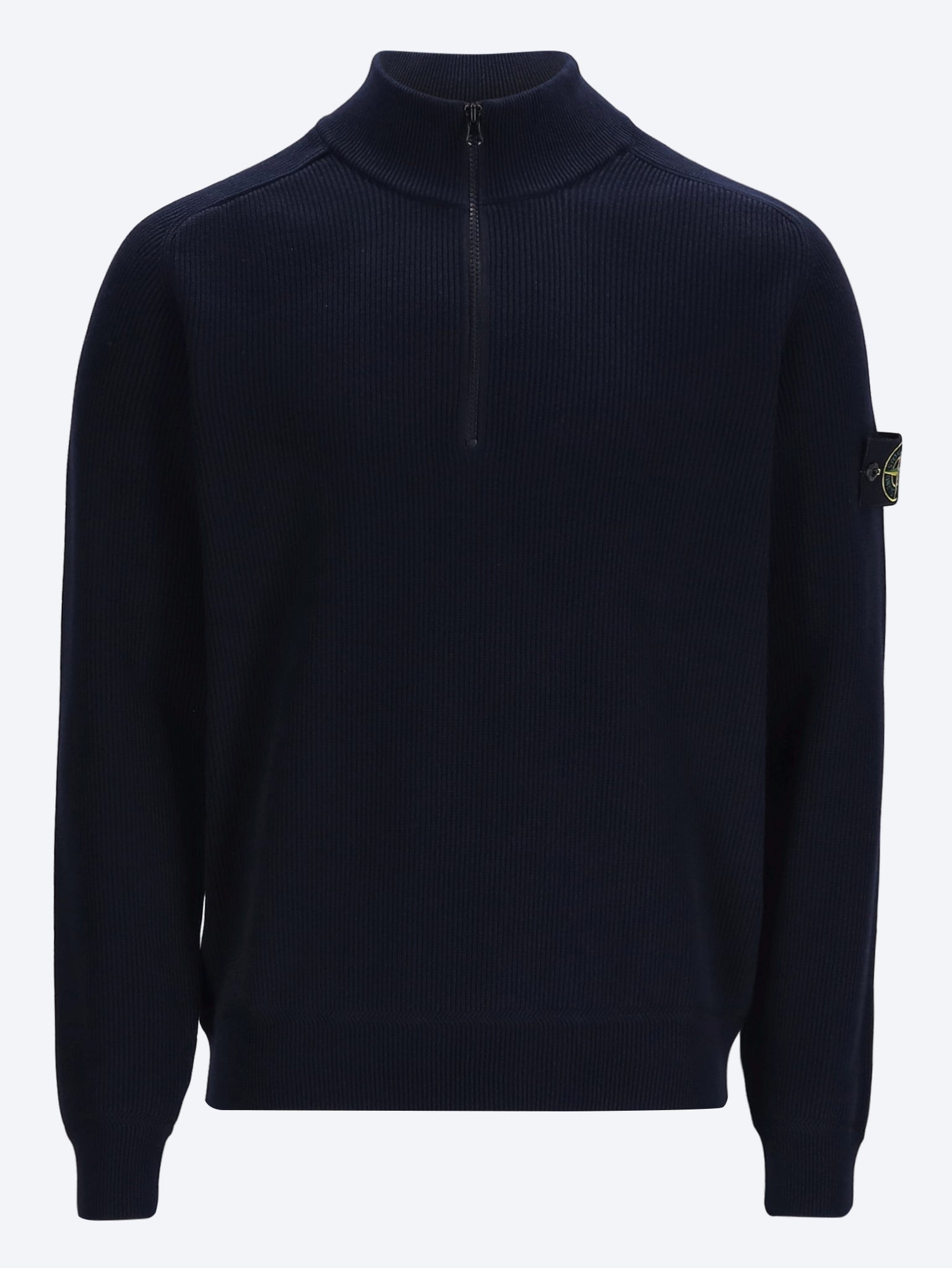 Ribbed soft organic cotton long sleeve polo 1