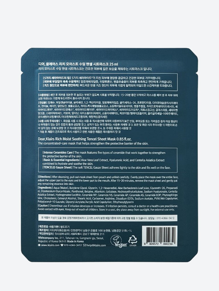 Rich moist soothing tencel sheet mask 25ml 2