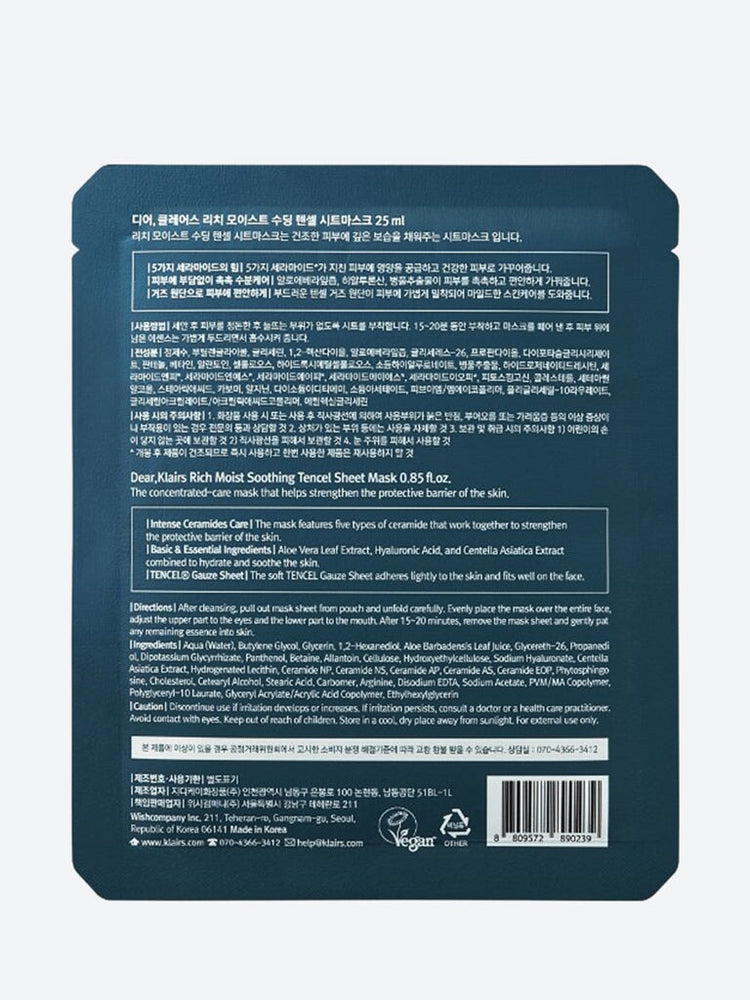 Rich moist soothing tencel sheet mask 25ml 2