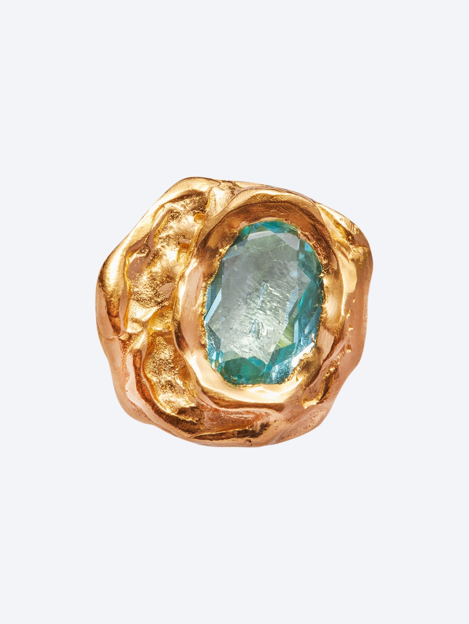 Ring lago gold aquamarine 1