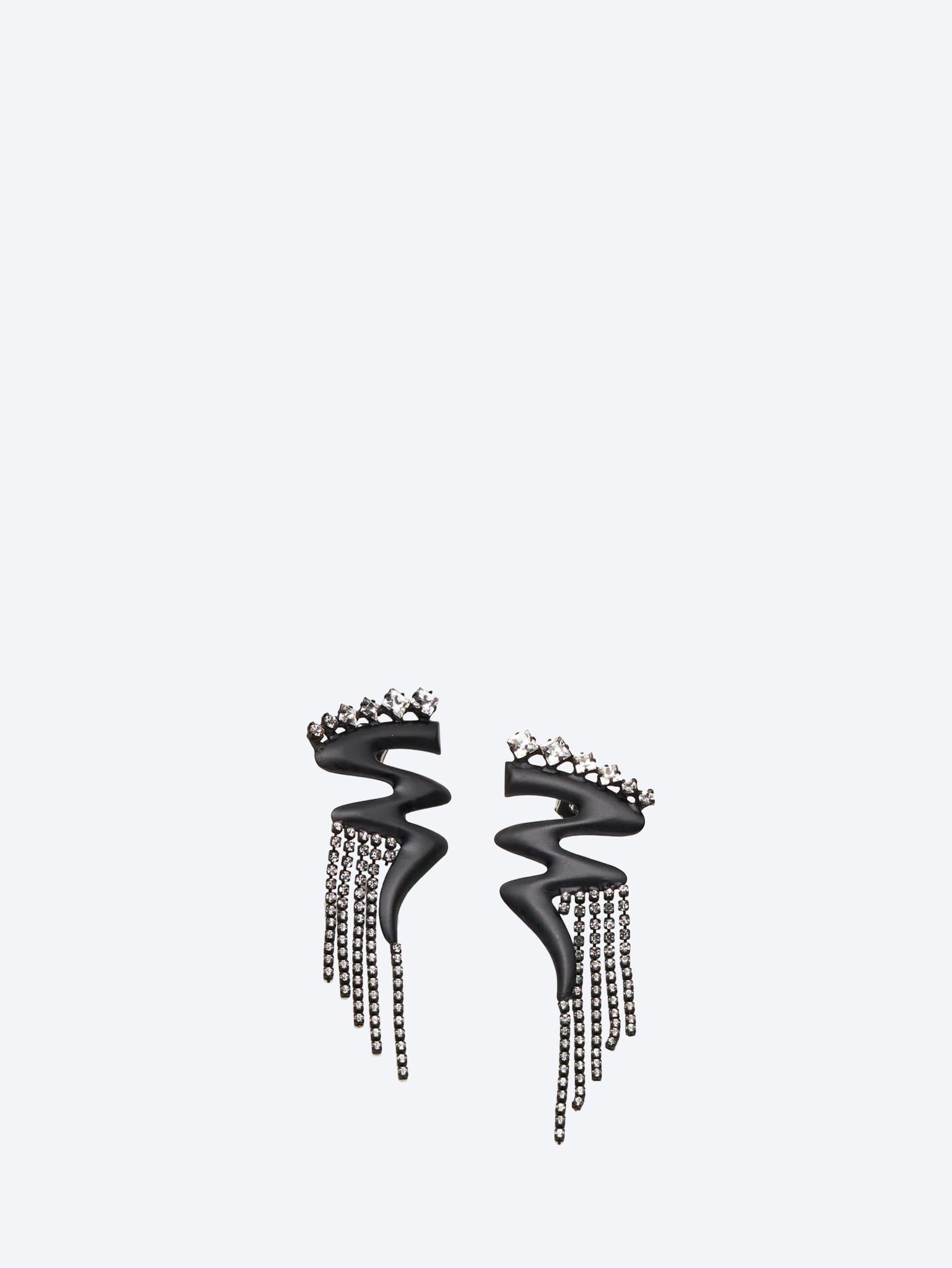 Boucles d'oreilles rivières noires-saigres plaquées 1