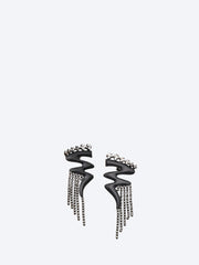 Boucles d'oreilles rivières noires-saigres plaquées ref: