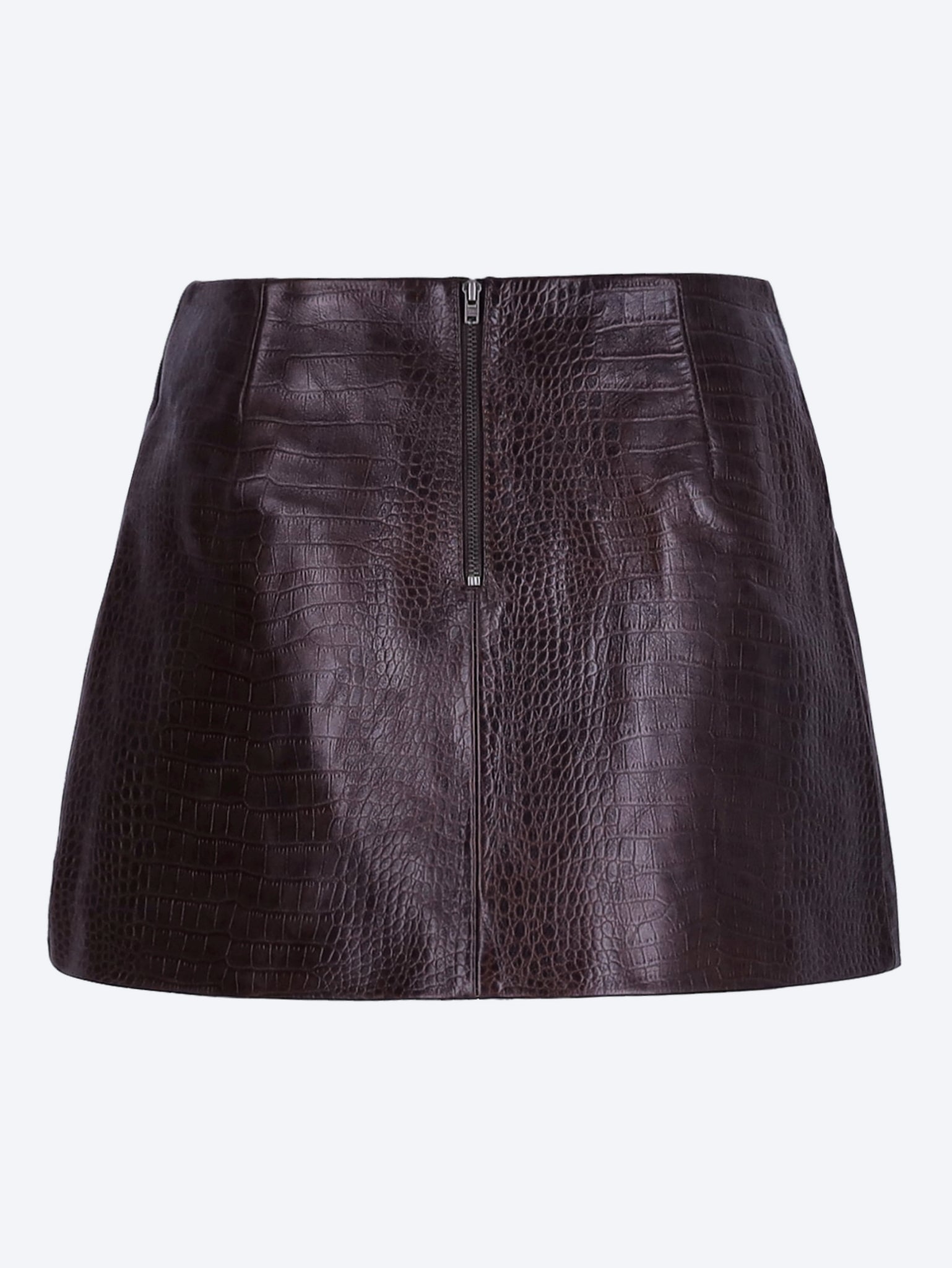 Rory croc leather mini skirt 3
