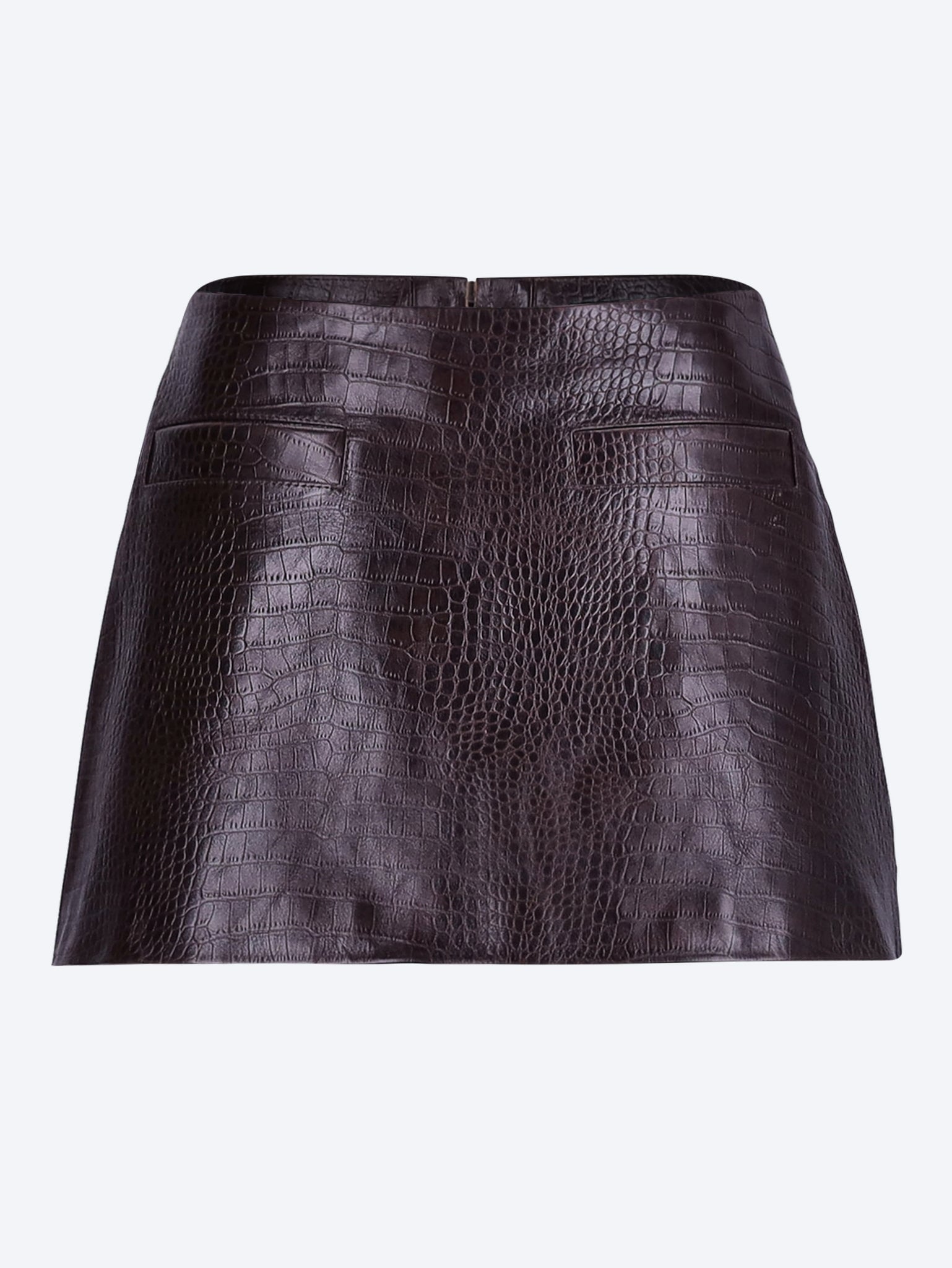 Rory croc leather mini skirt 1