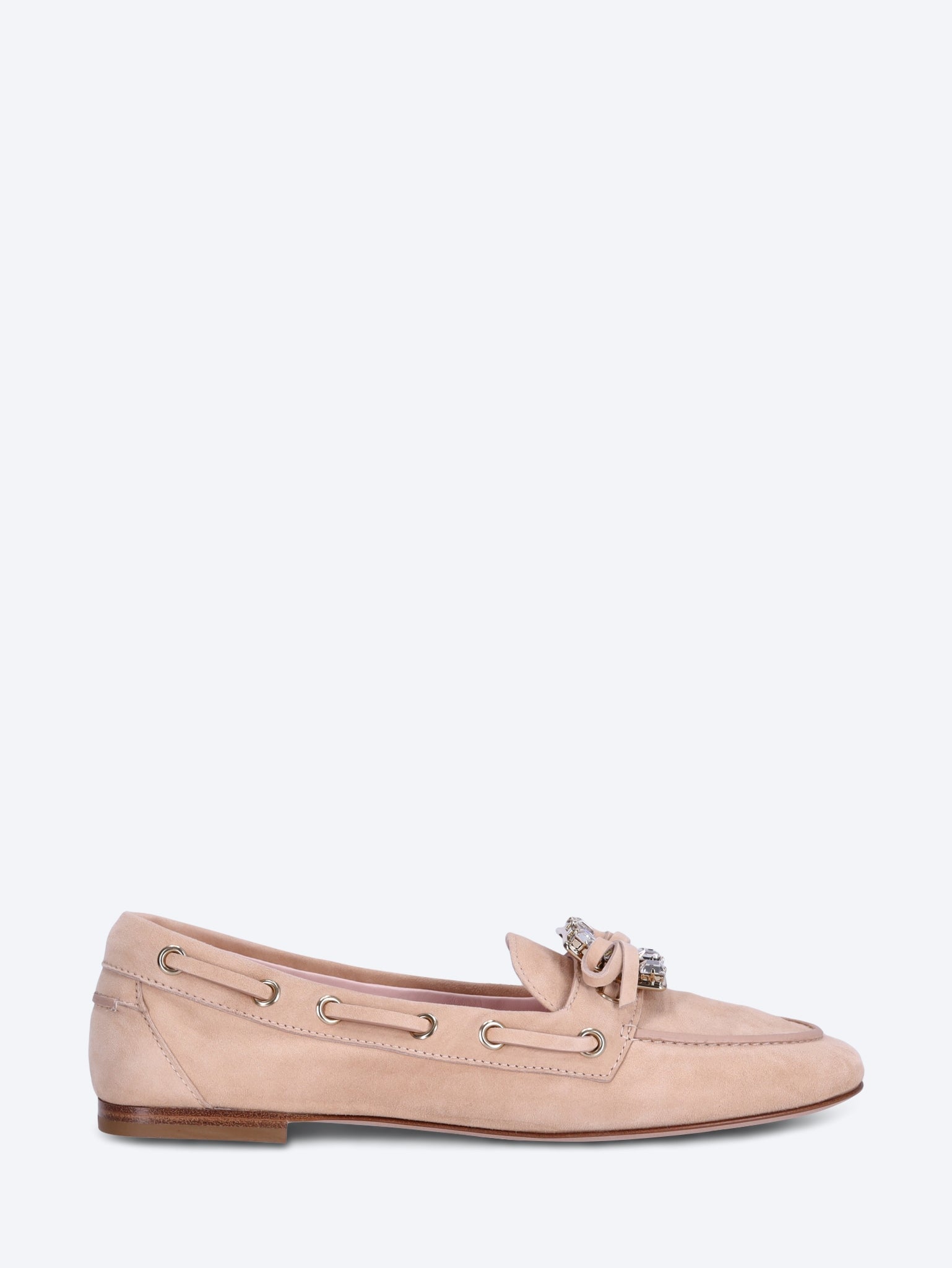 Roundytoe boat strass loafers 1
