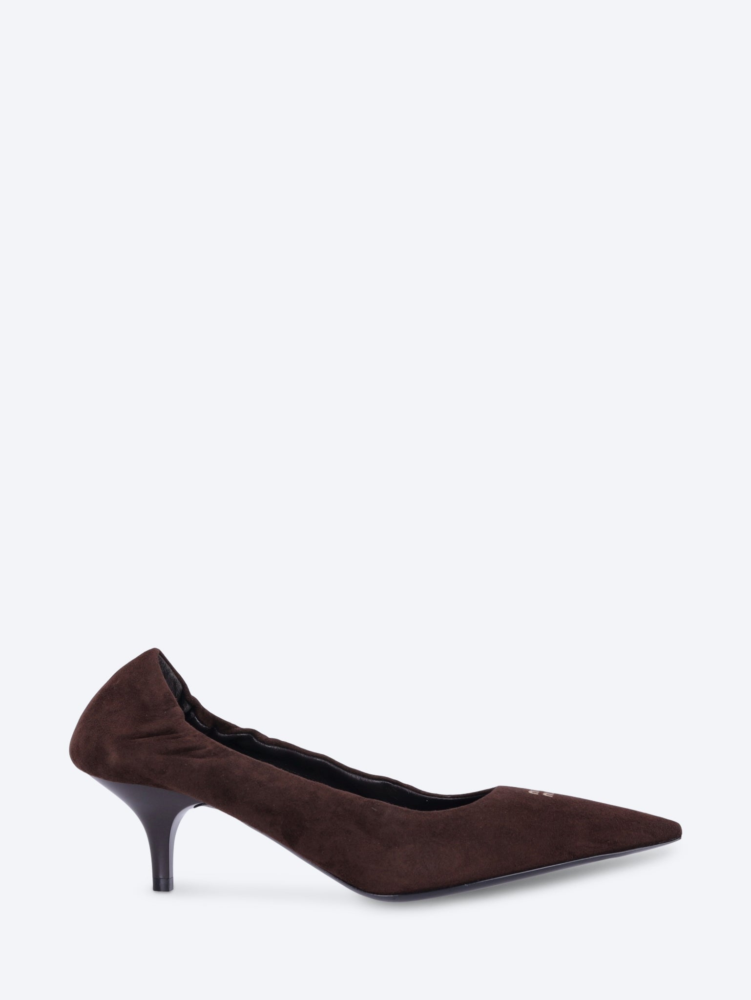 Chaussures de pompes en cuir de logo Miumiu 1