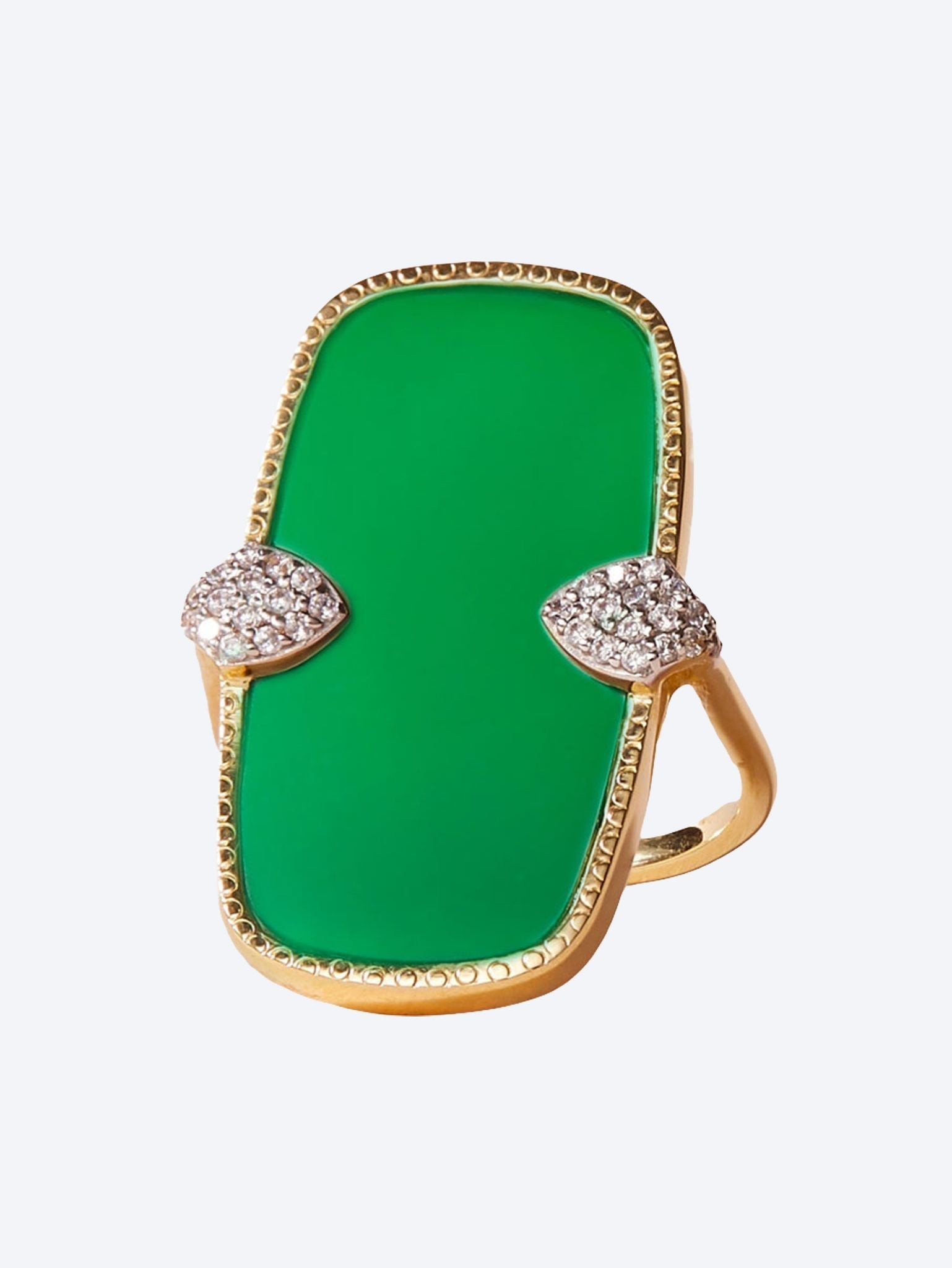 Sangha-Ring Onyx grüner Onyxv 1