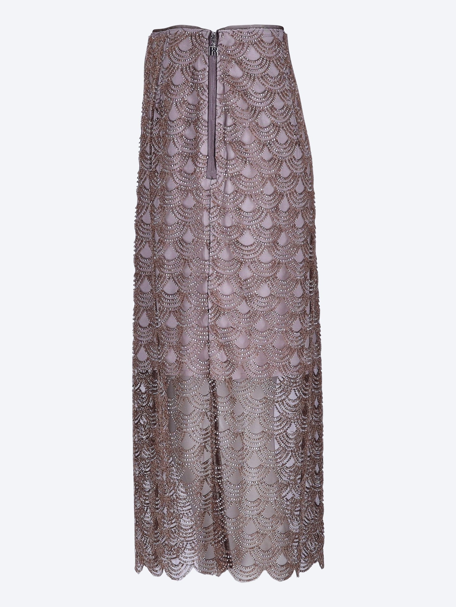 Scallop sequin midi skirt 2
