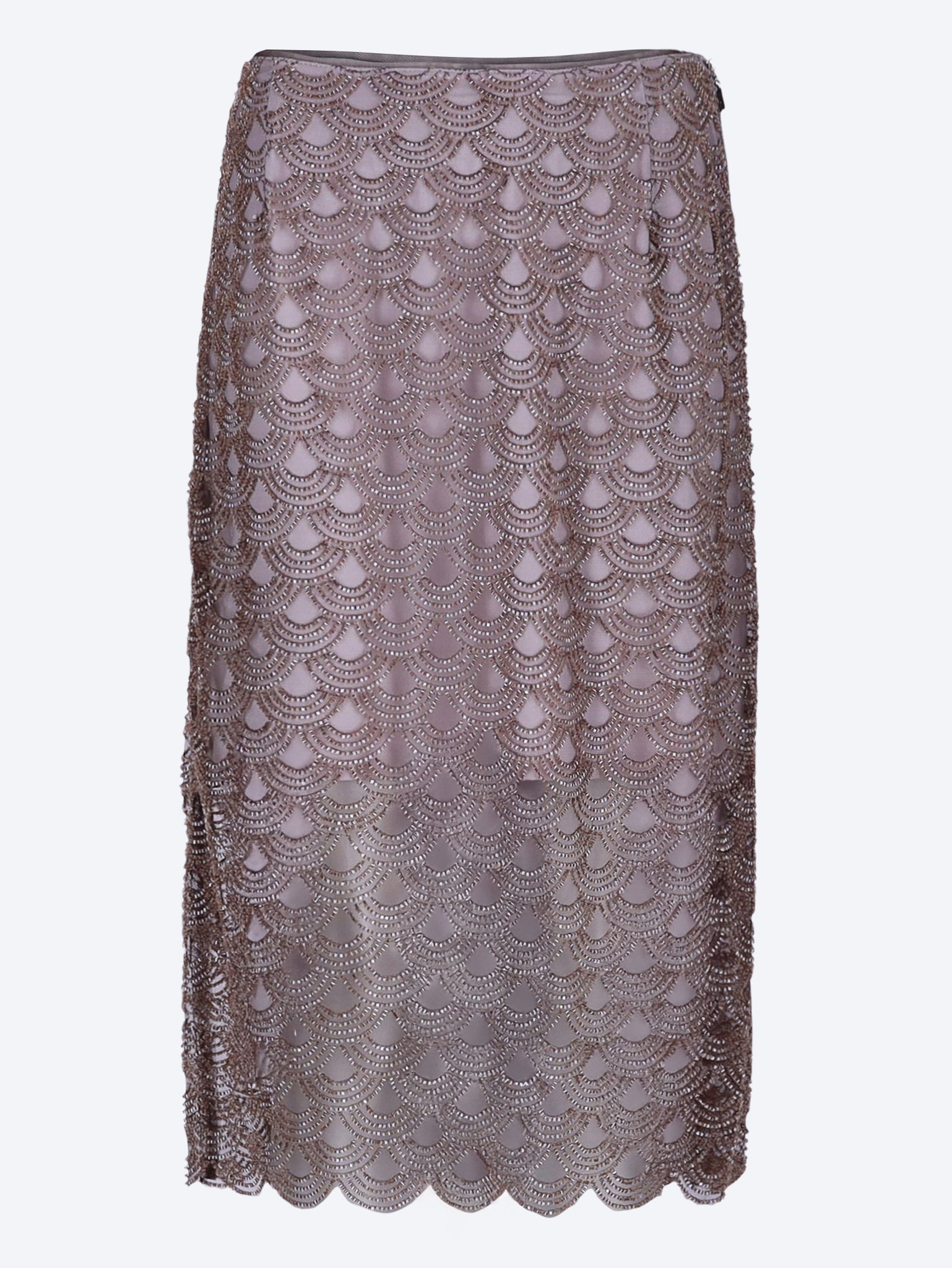 Scallop sequin midi skirt 1