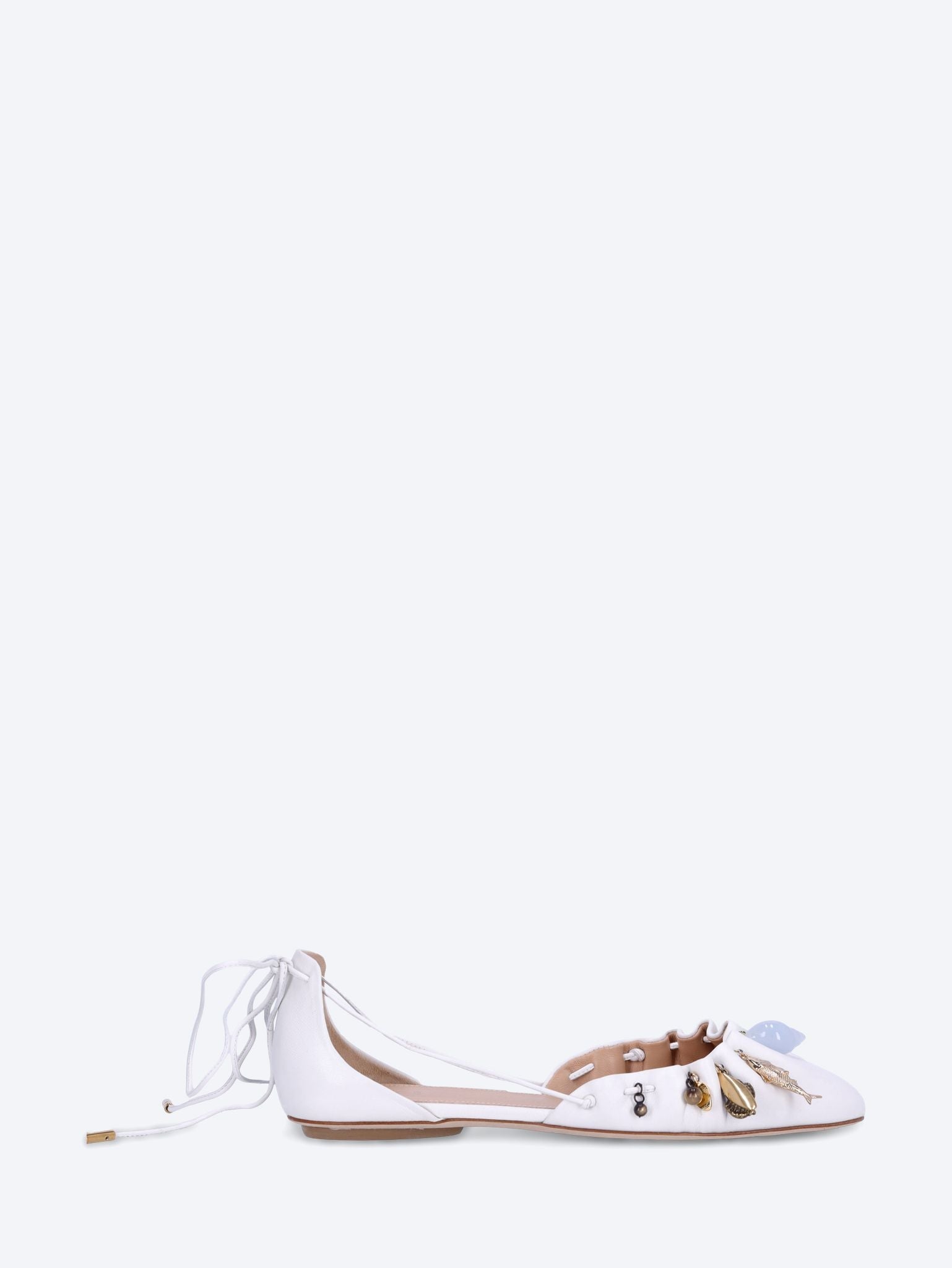 Sea treasures leather ballerinas 1