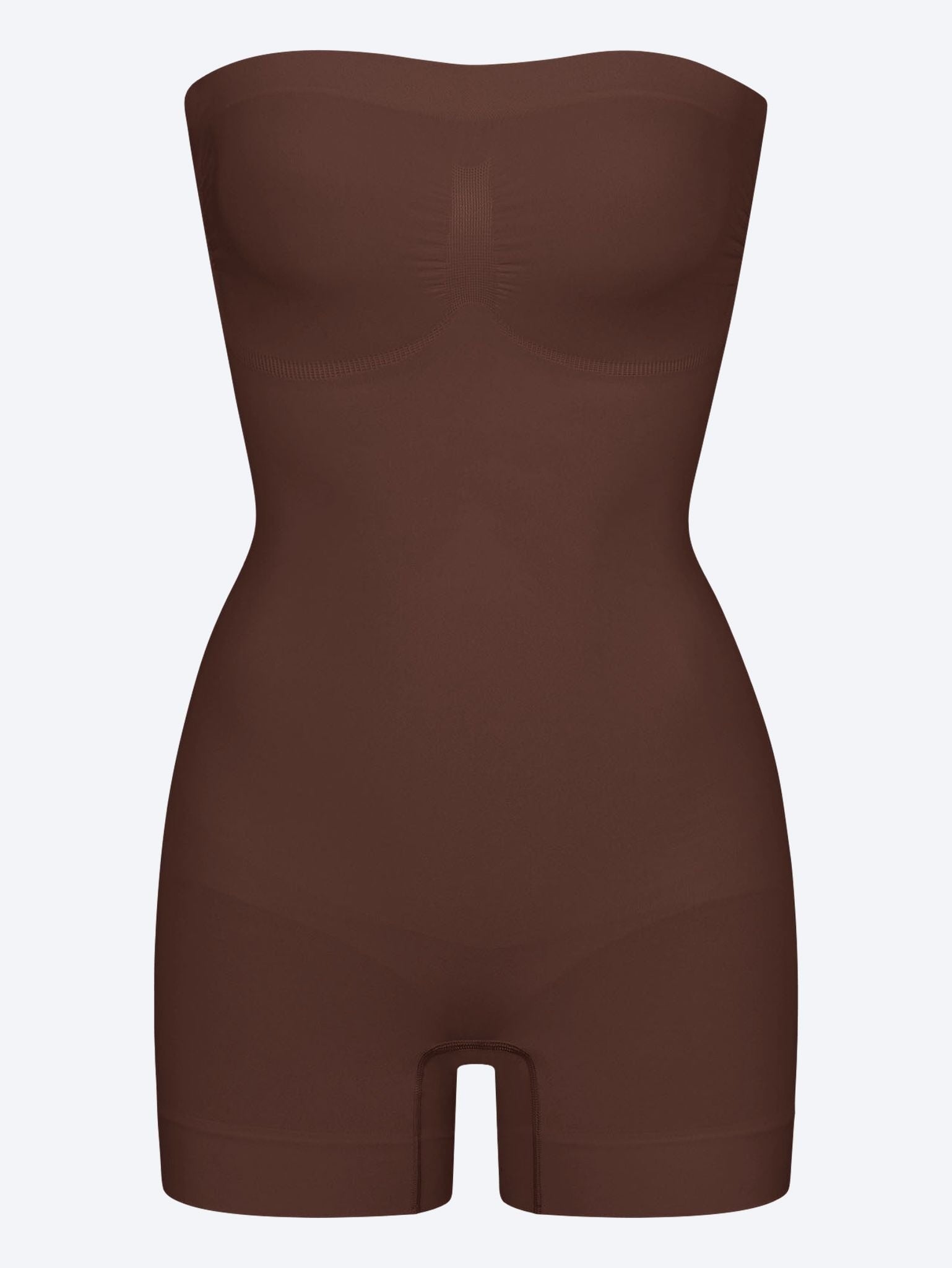 Seamless sculpt strapless shortie bodysuit 1