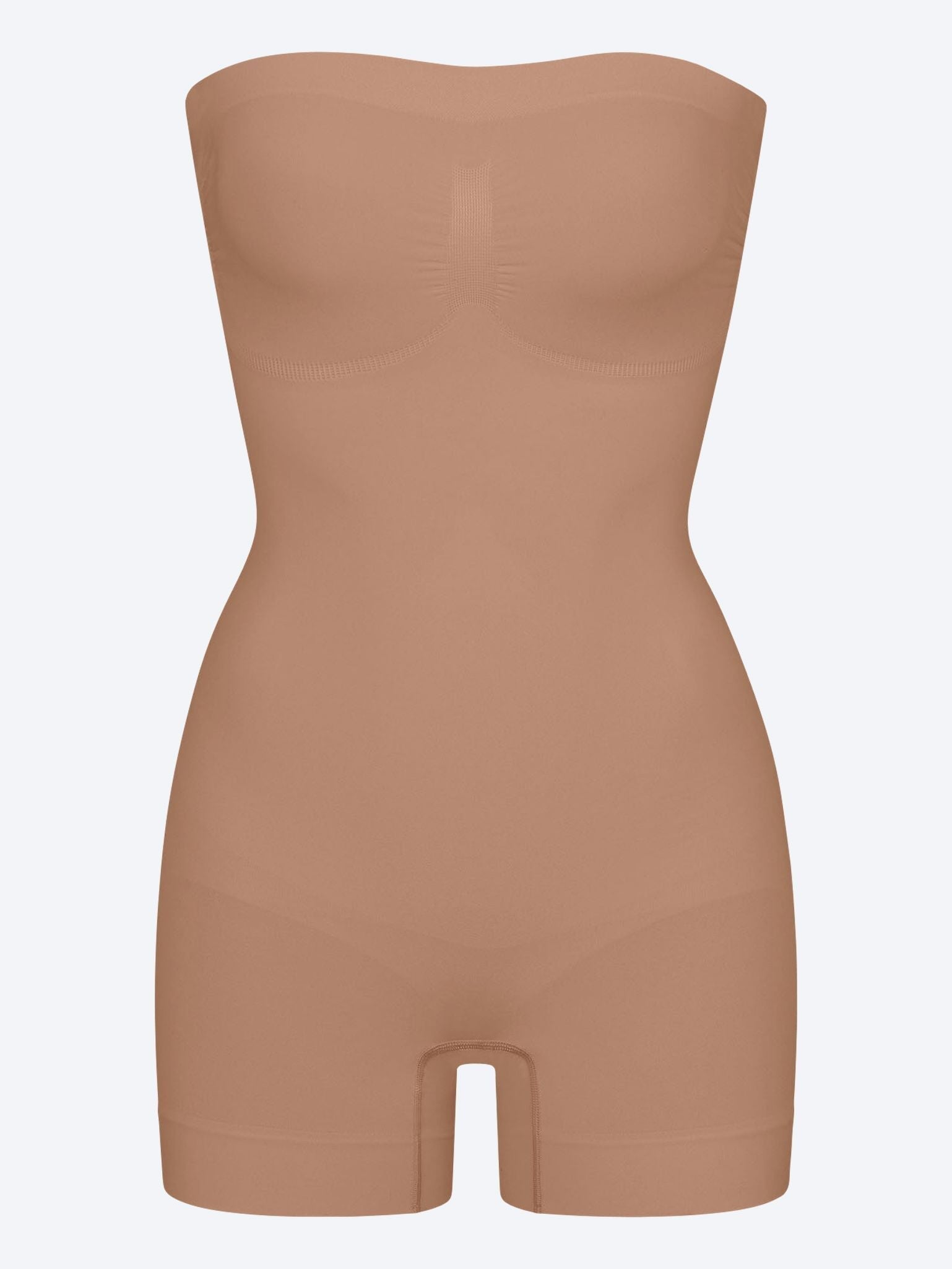 Seamless sculpt strapless shortie bodysuit 1